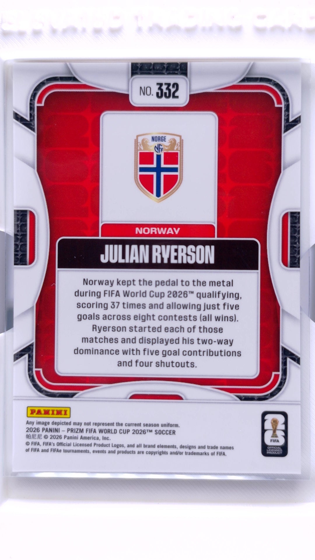 #332 Julian Ryerson - back