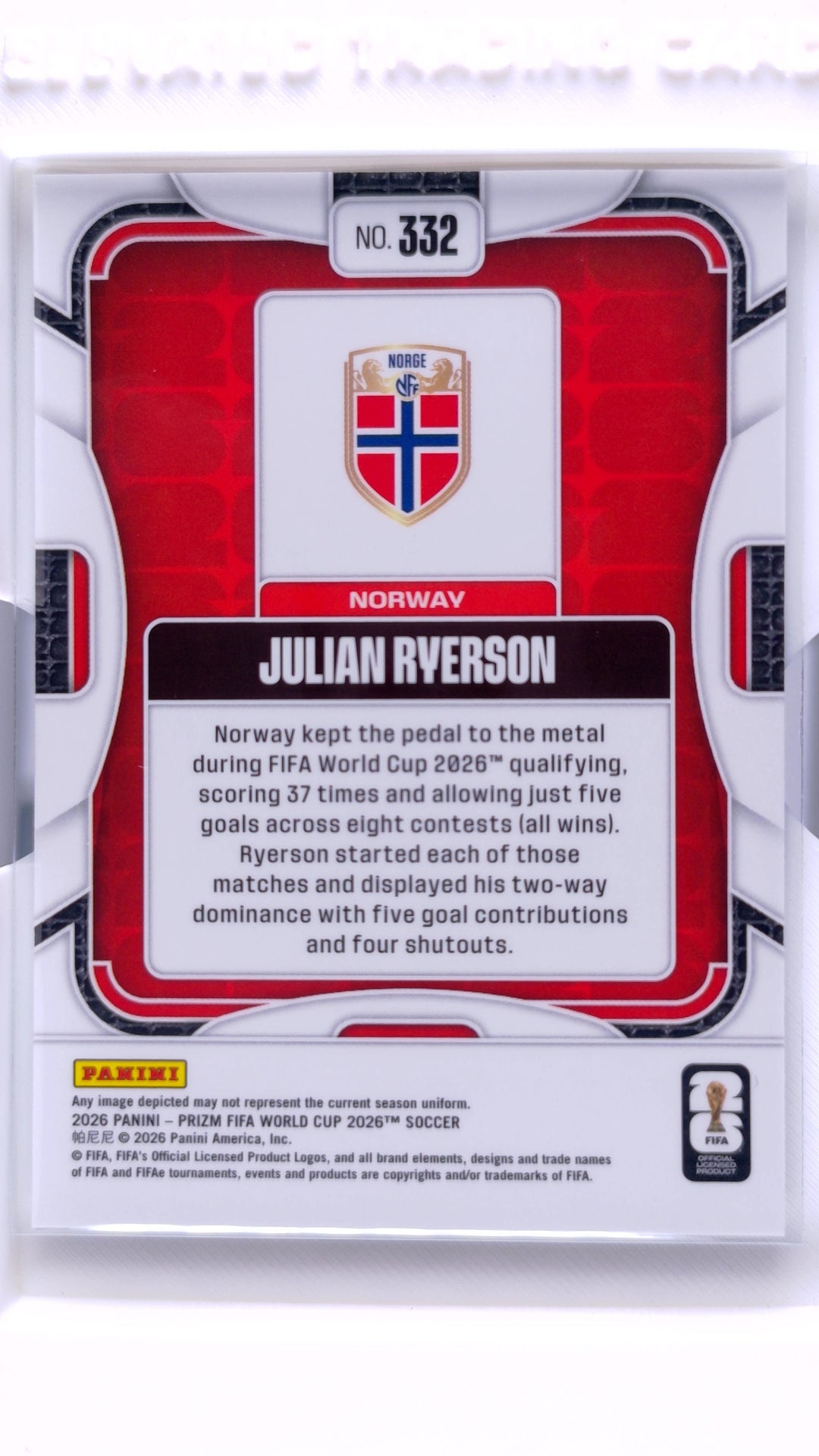 #332 Julian Ryerson - back