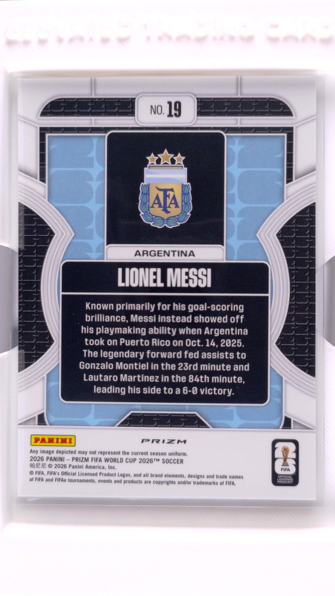 #19 Lionel Messi Phenomenon - back