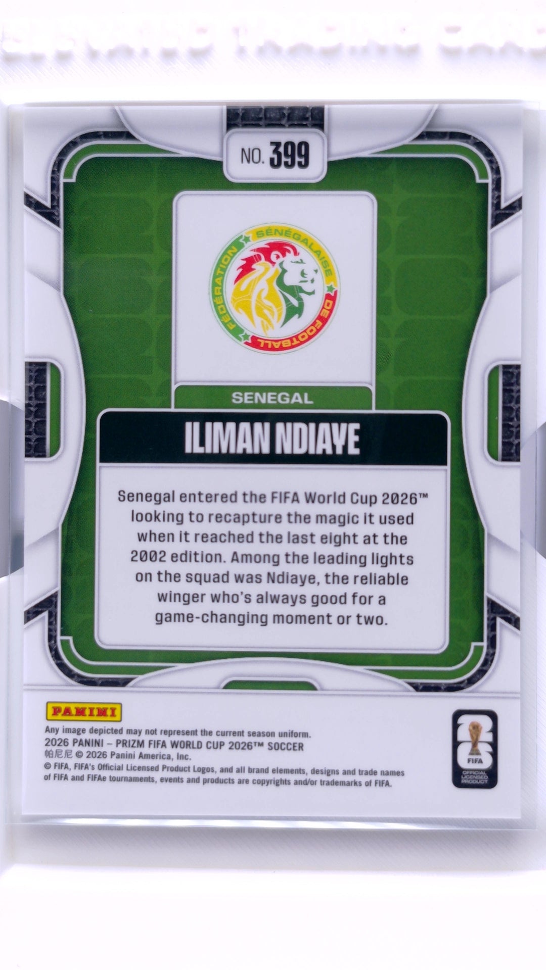 #399 Iliman Ndiaye - back