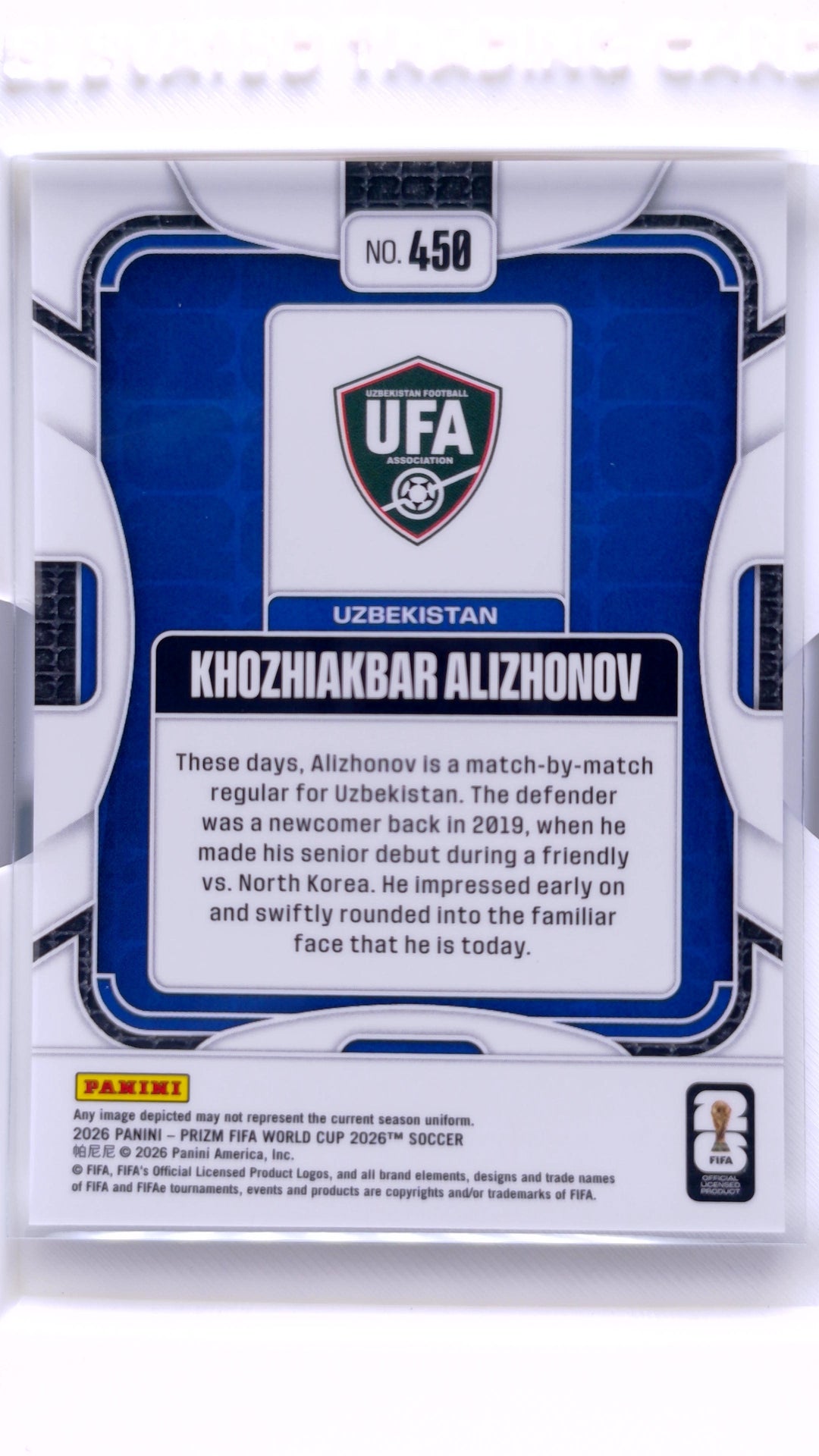 #450 Khozhiakbar Alizhonov - back