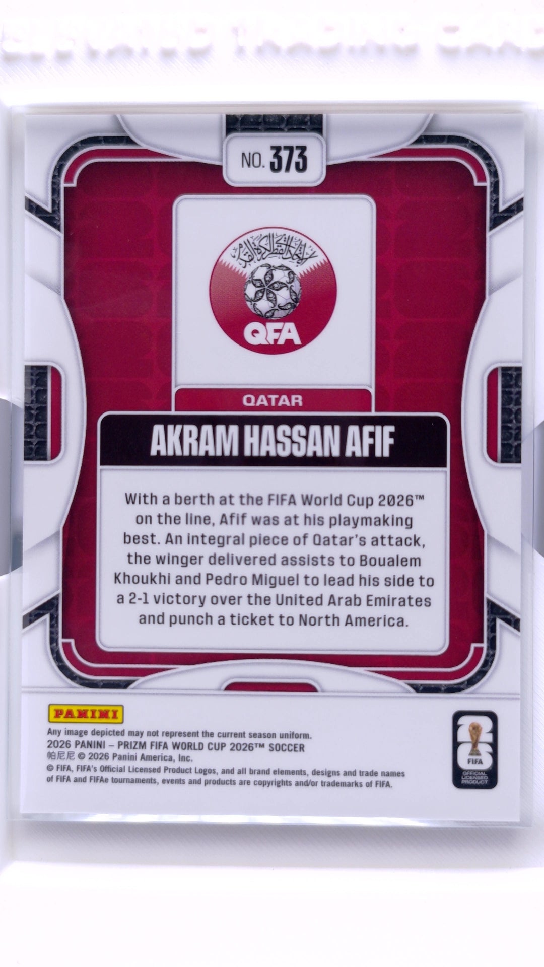 #373 Akram Hassan Afif - back