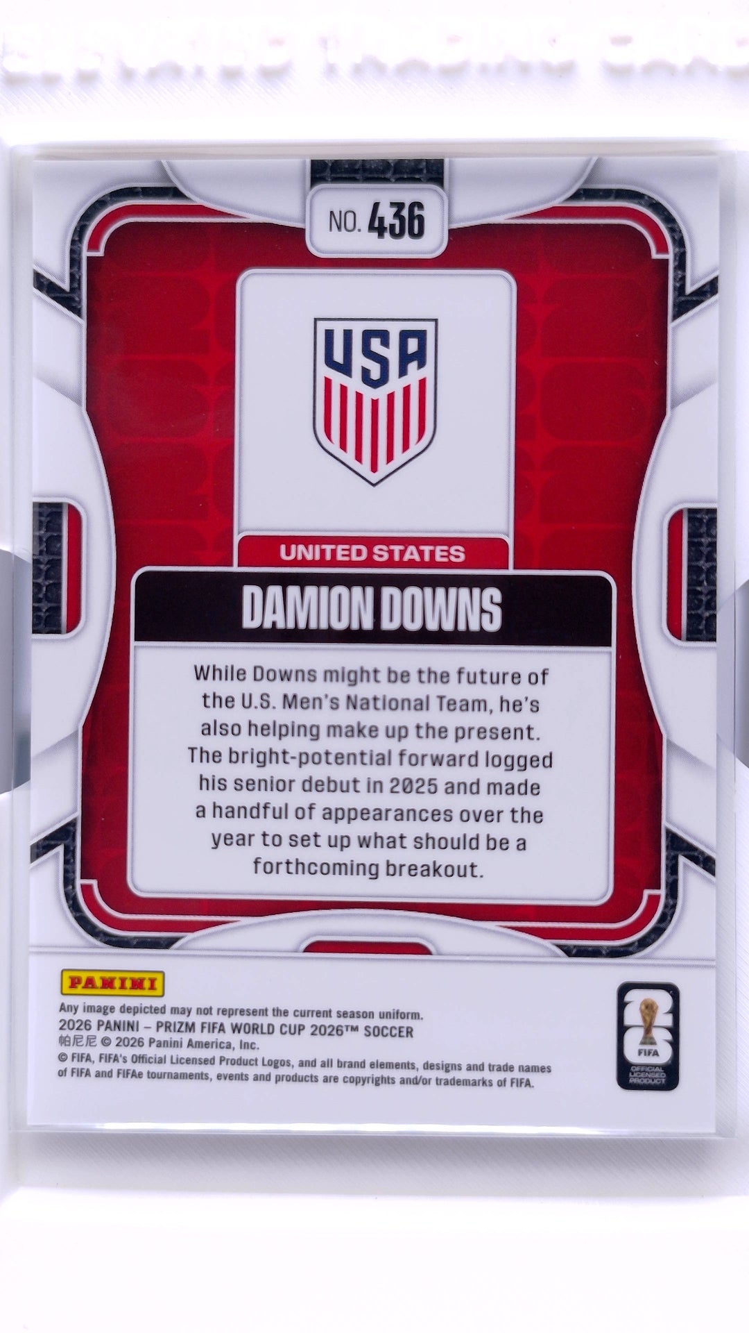 #436 Damion Downs - back