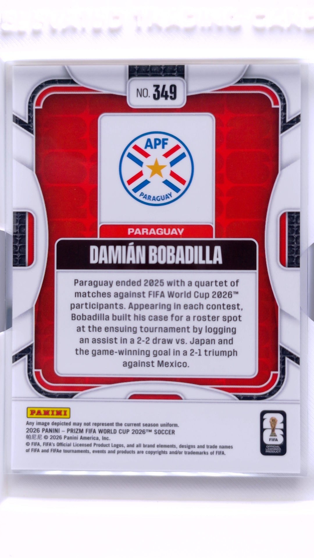 #349 Damian Bobadilla - back
