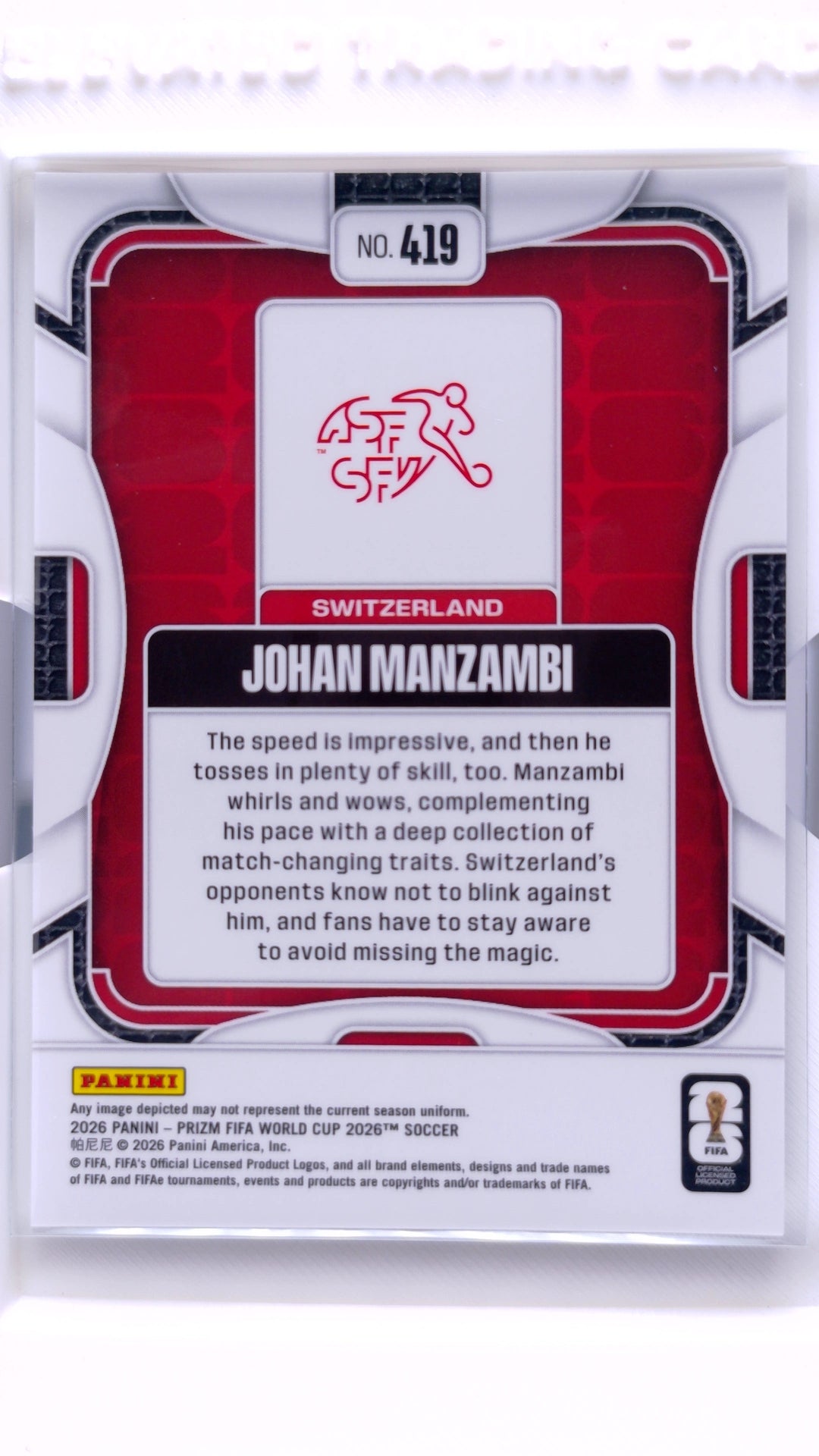 #419 Johan Manzambi - back