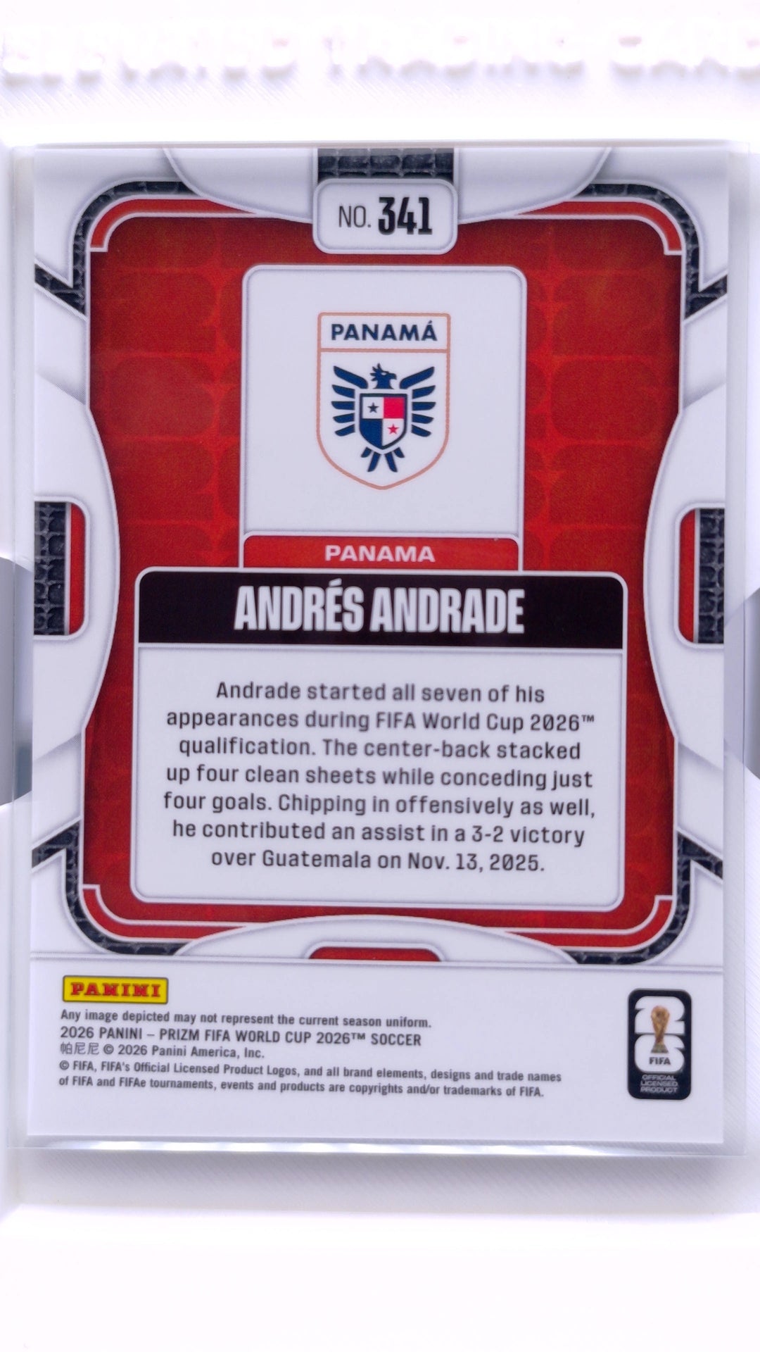 #341 Andres Andrade - back
