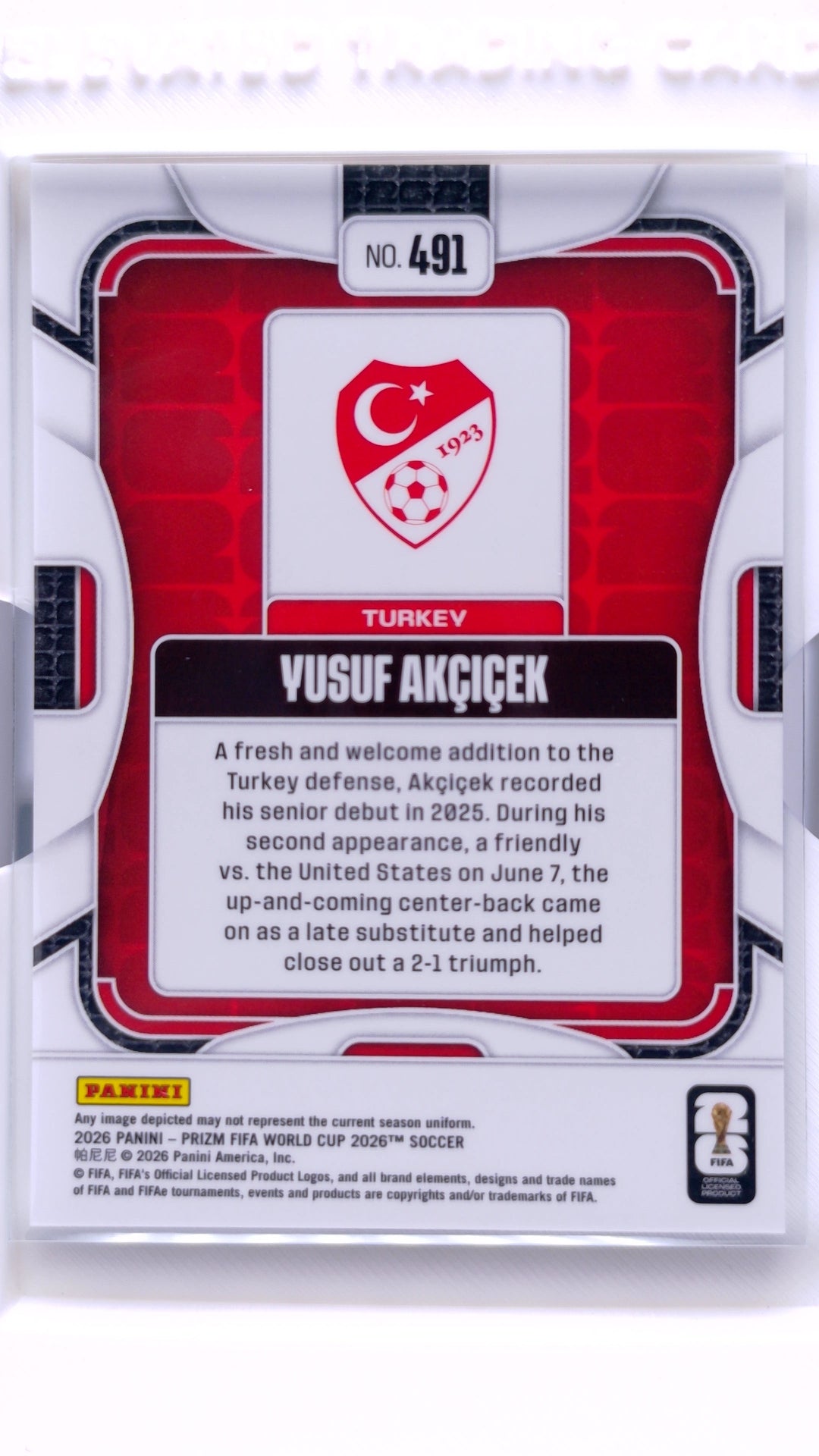 #491 Yusuf Akcicek - back