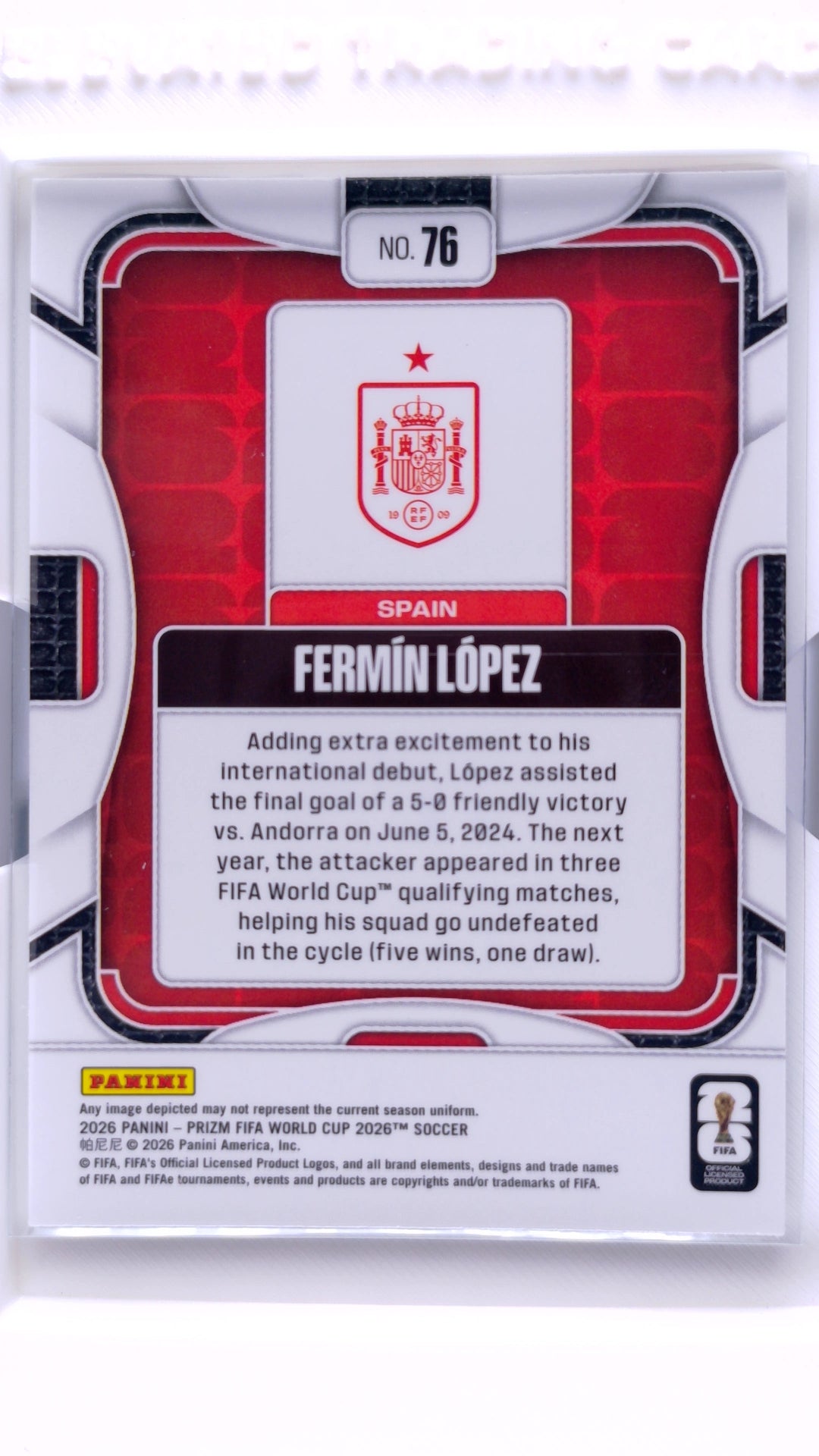 #76 Fermin Lopez - back