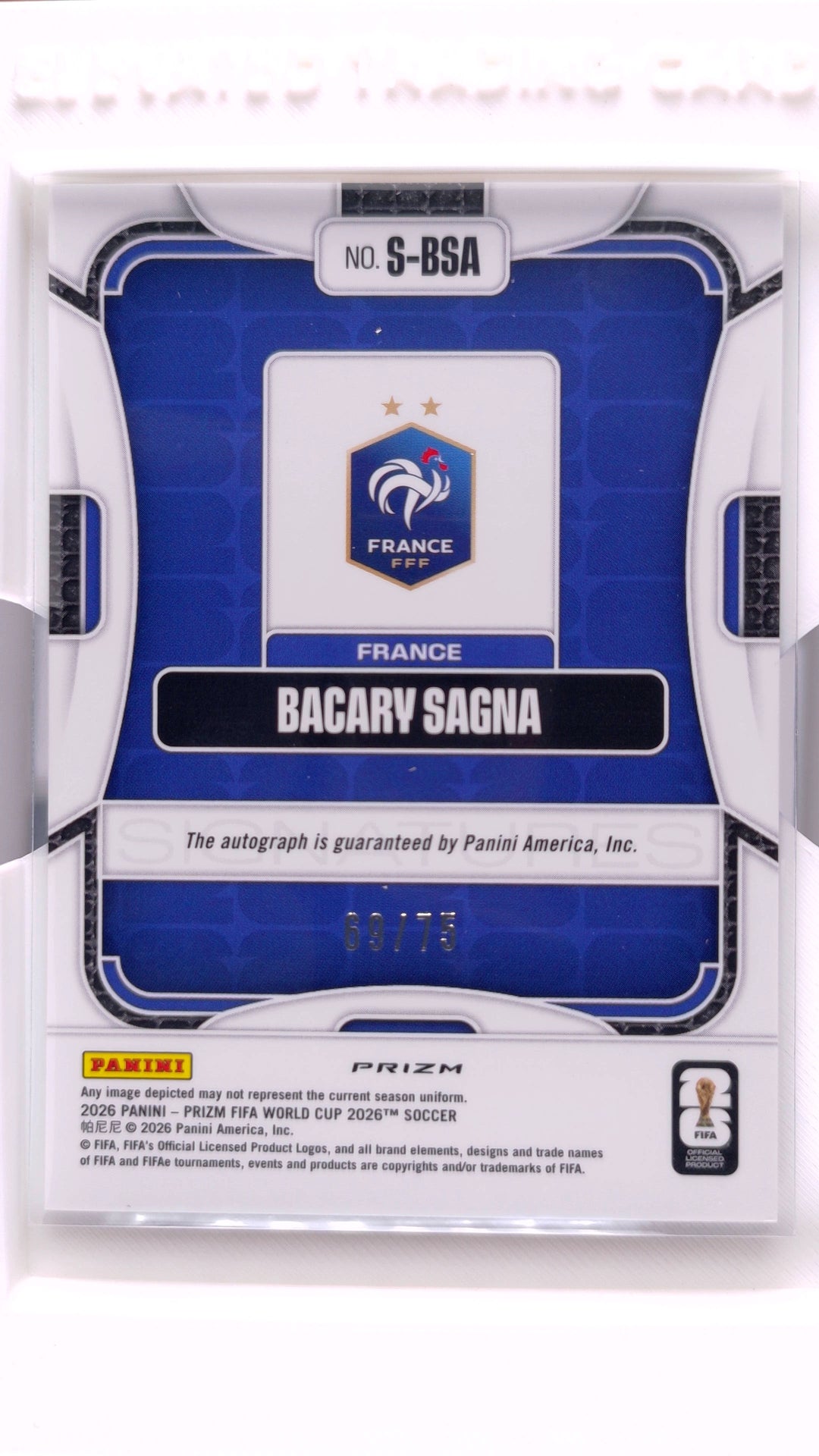 #S-BSA Bacary Sagna Signatures Silver #69/75 - back