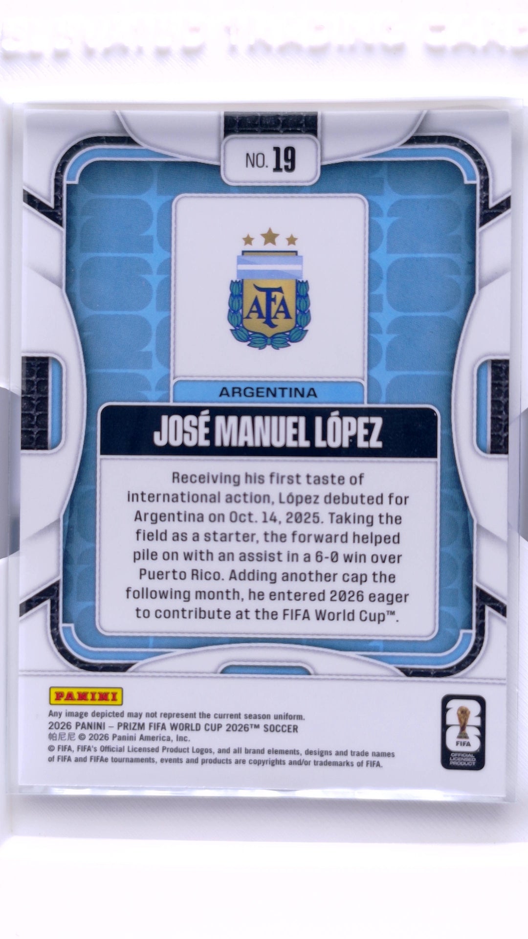 #19 Jose Manuel Lopez - back