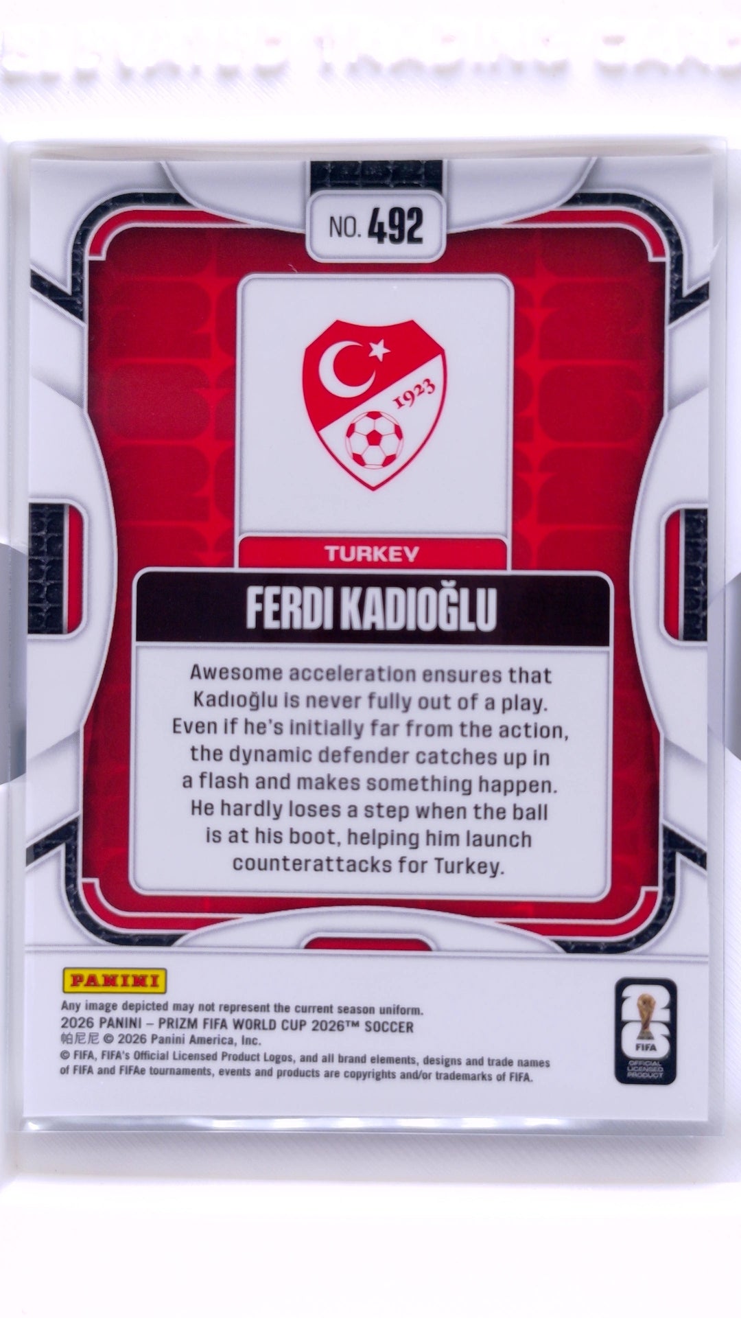 #492 Ferdi Kadioglu - back