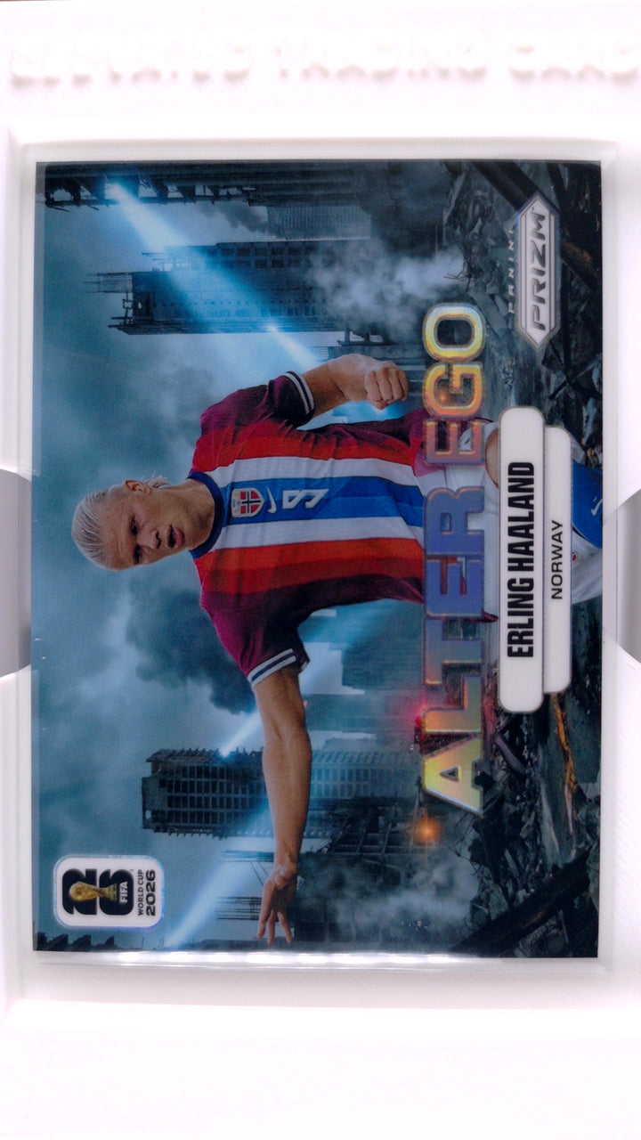 2026 Panini Prizm FIFA World Cup Soccer Erling Haaland #4 Alter Ego — Front