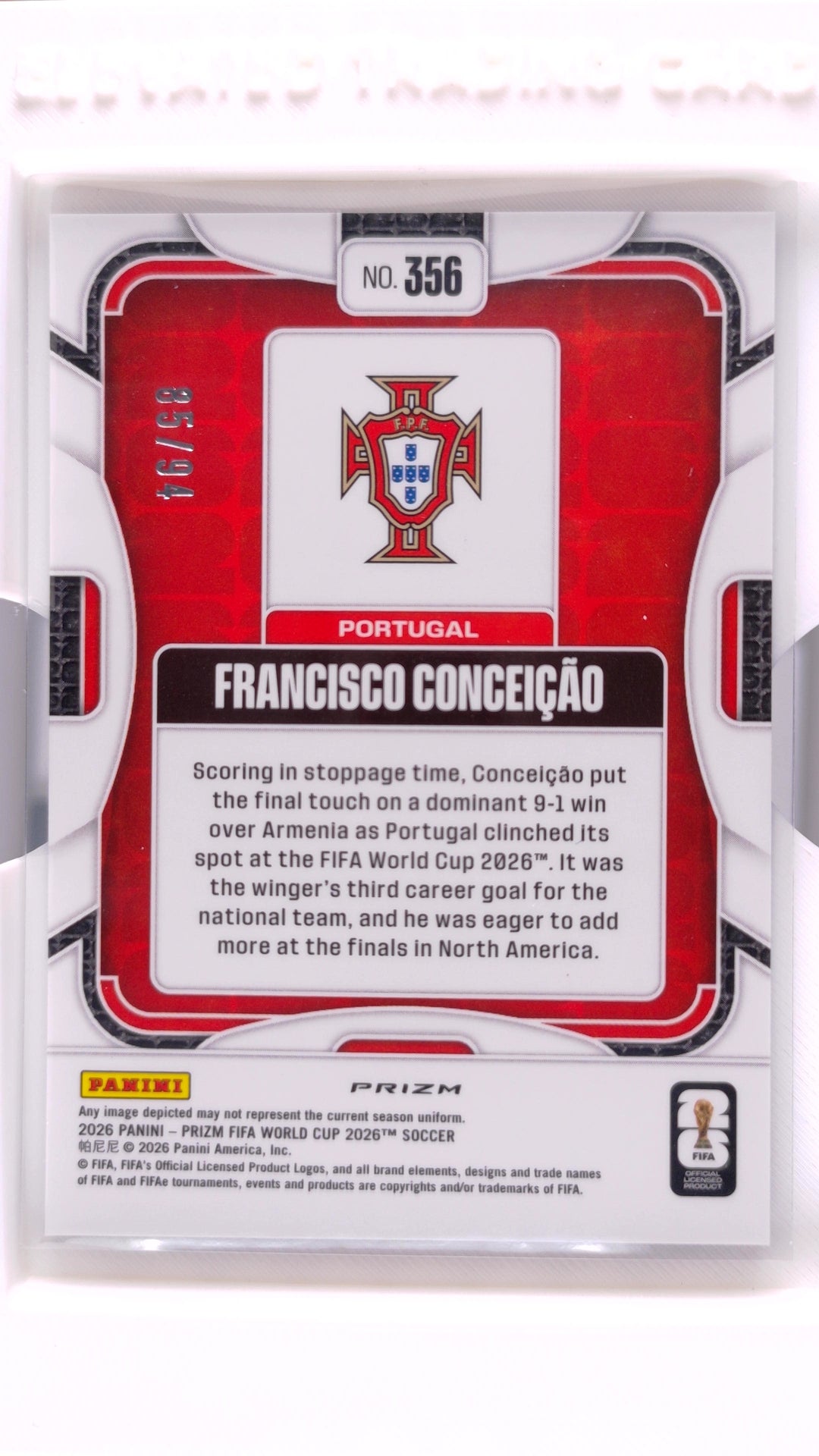 #356 Francisco Conceicao Old Glory #85/94 - back