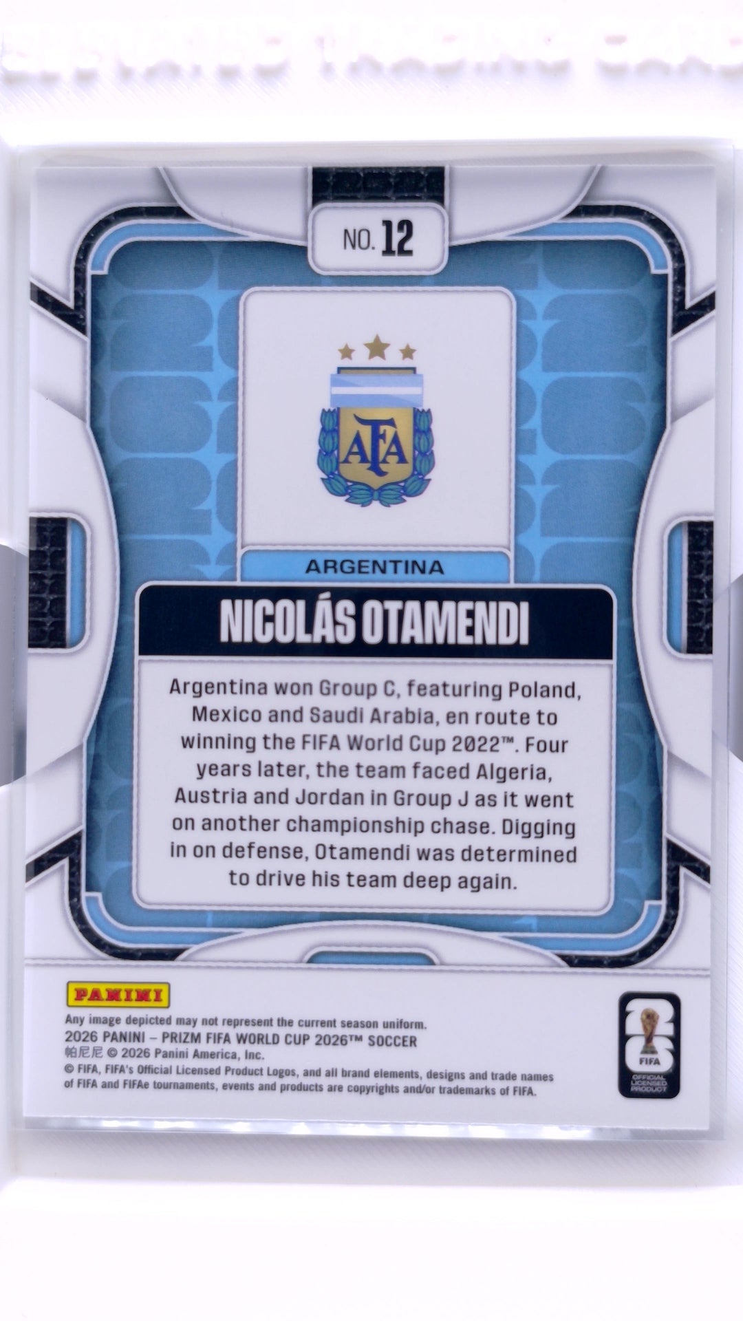 #12 Nicolas Otamendi - back
