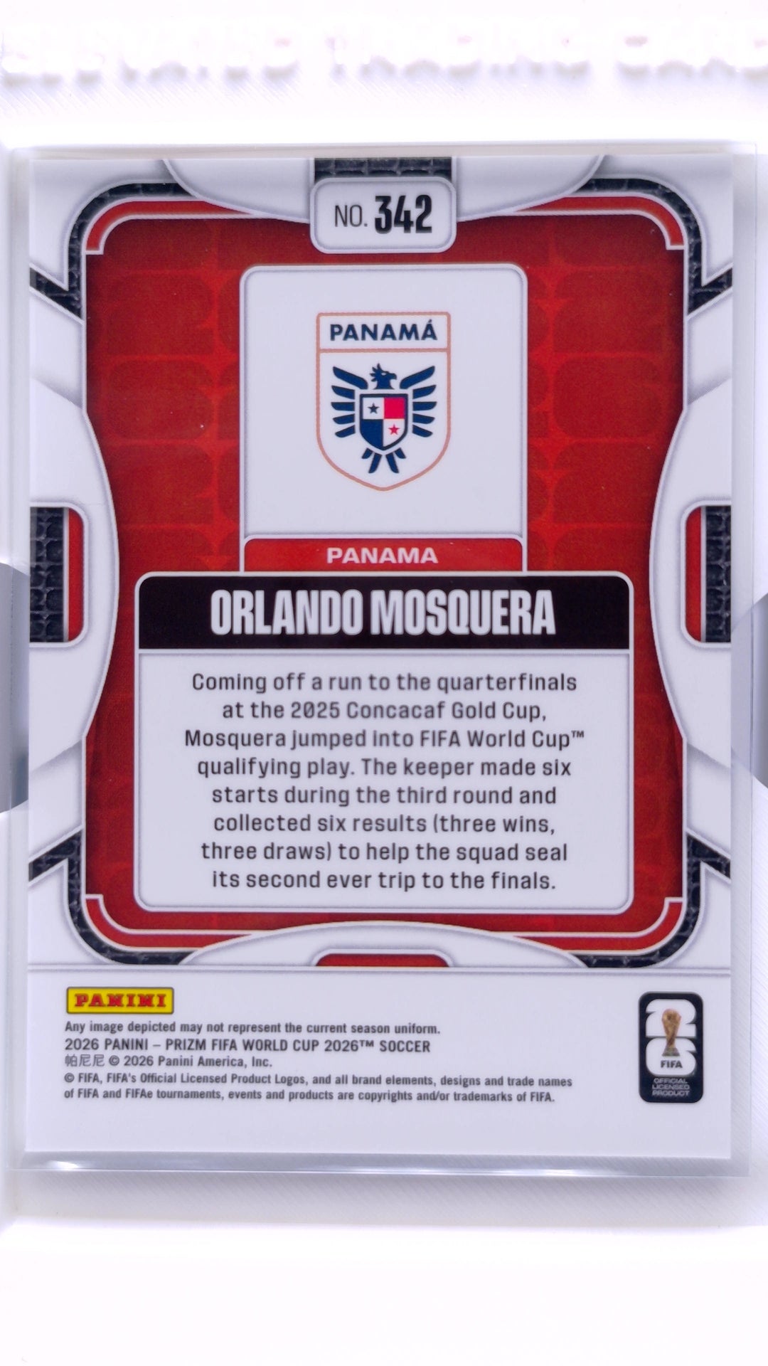#342 Orlando Mosquera - back