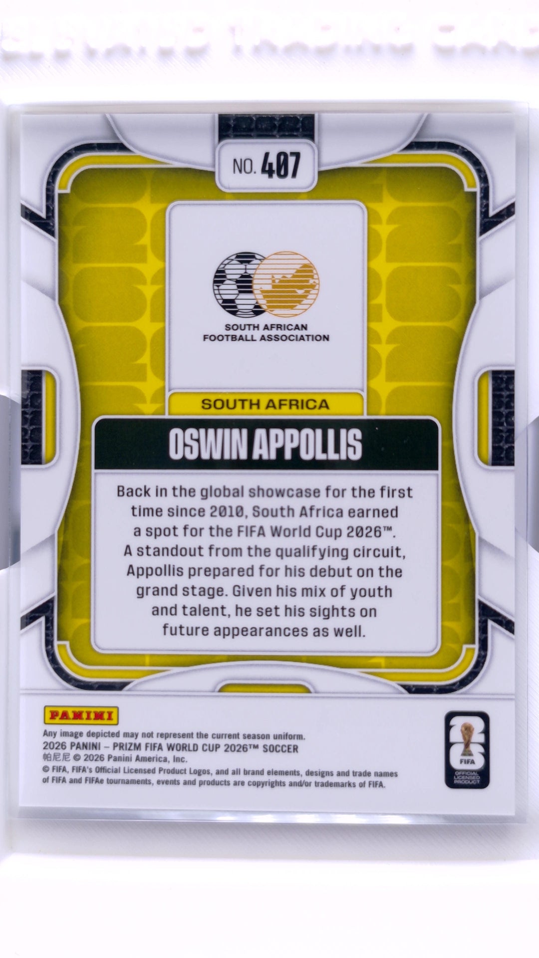 #407 Oswin Appollis - back