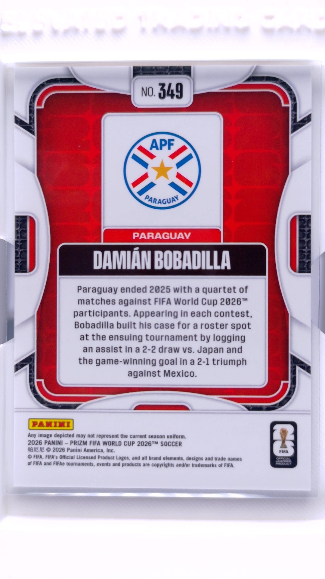 #349 Damian Bobadilla - back