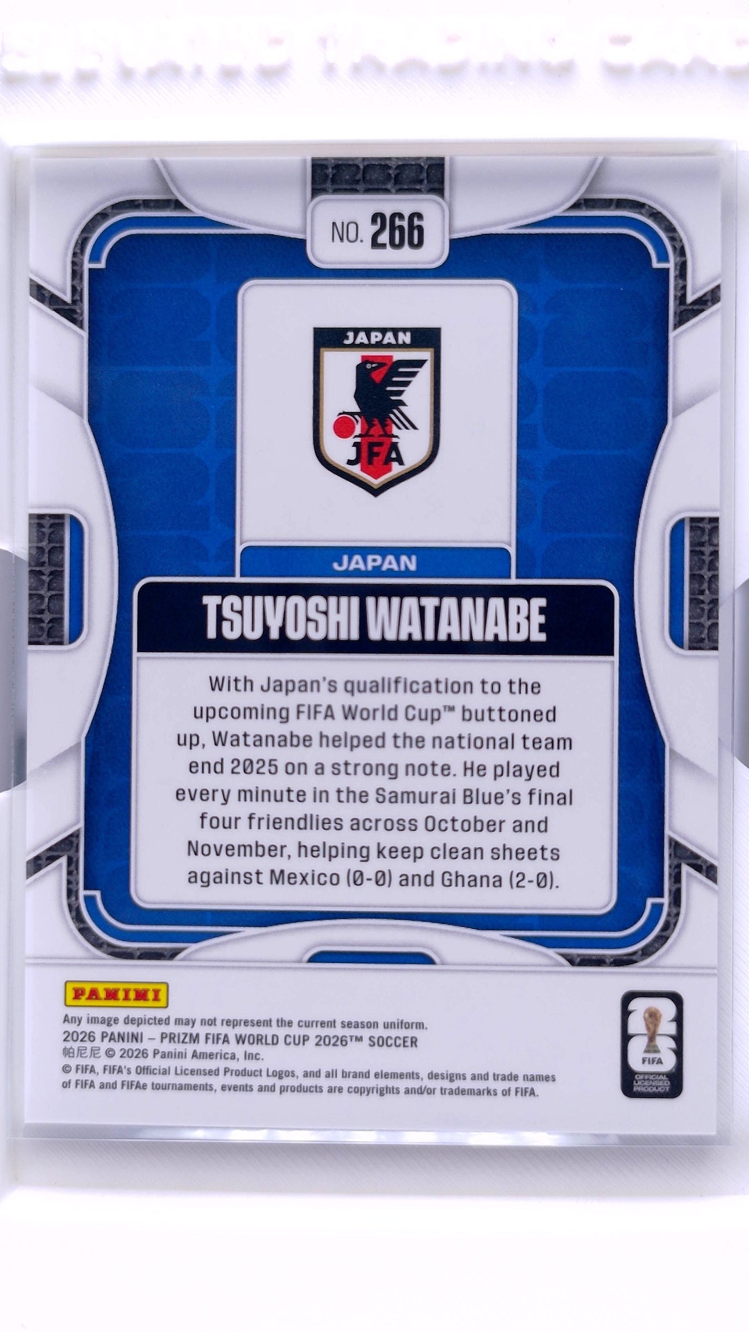 #266 Tsuyoshi Watanabe - back