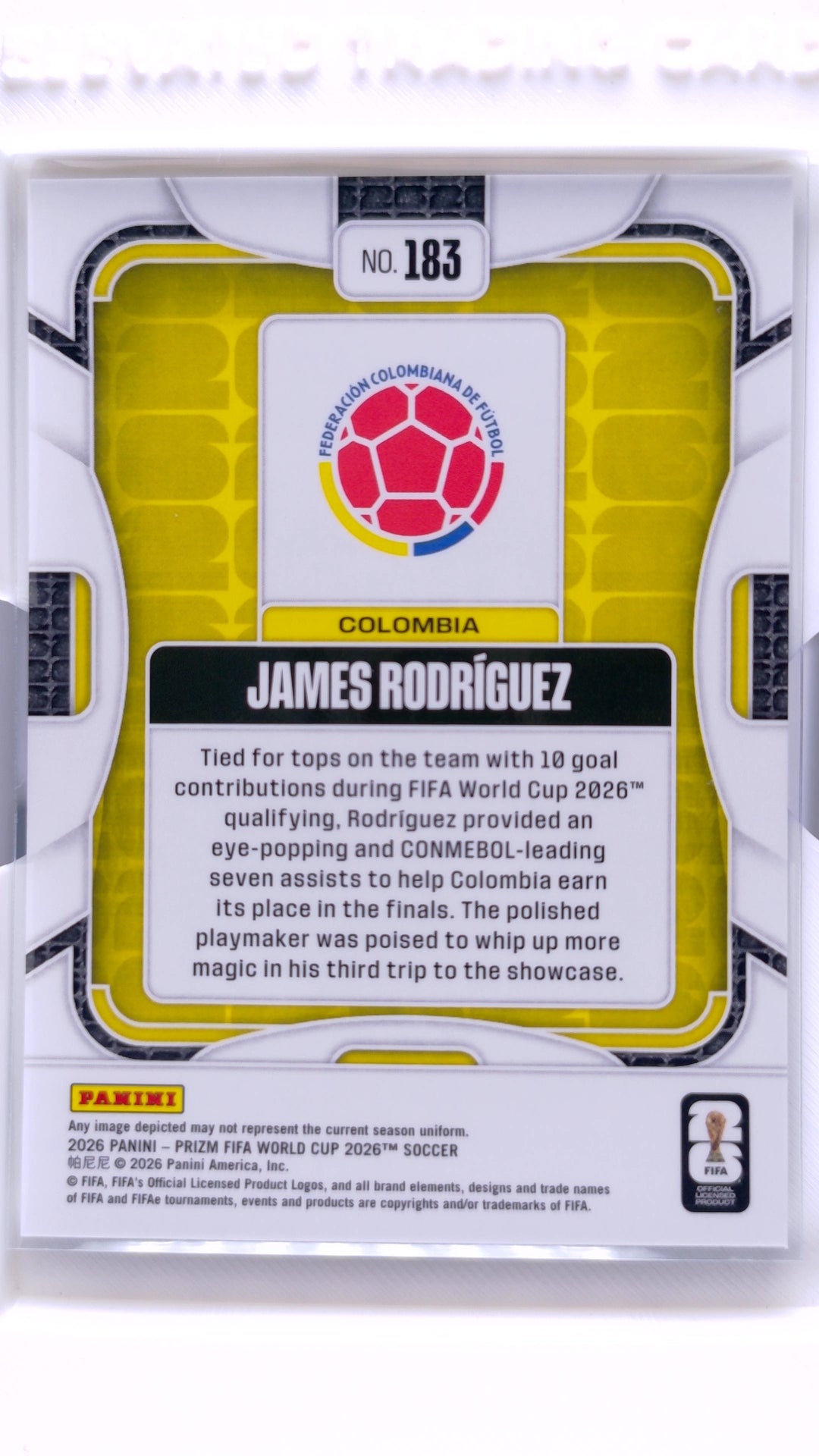 #183 James Rodriguez - back