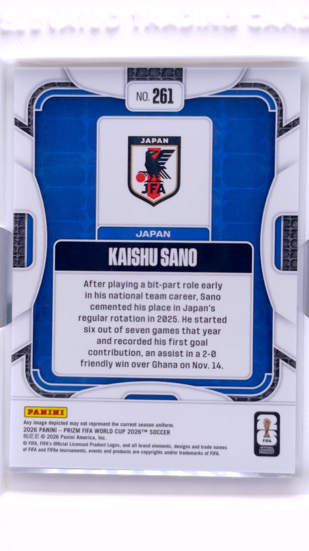 #261 Kaishu Sano - back