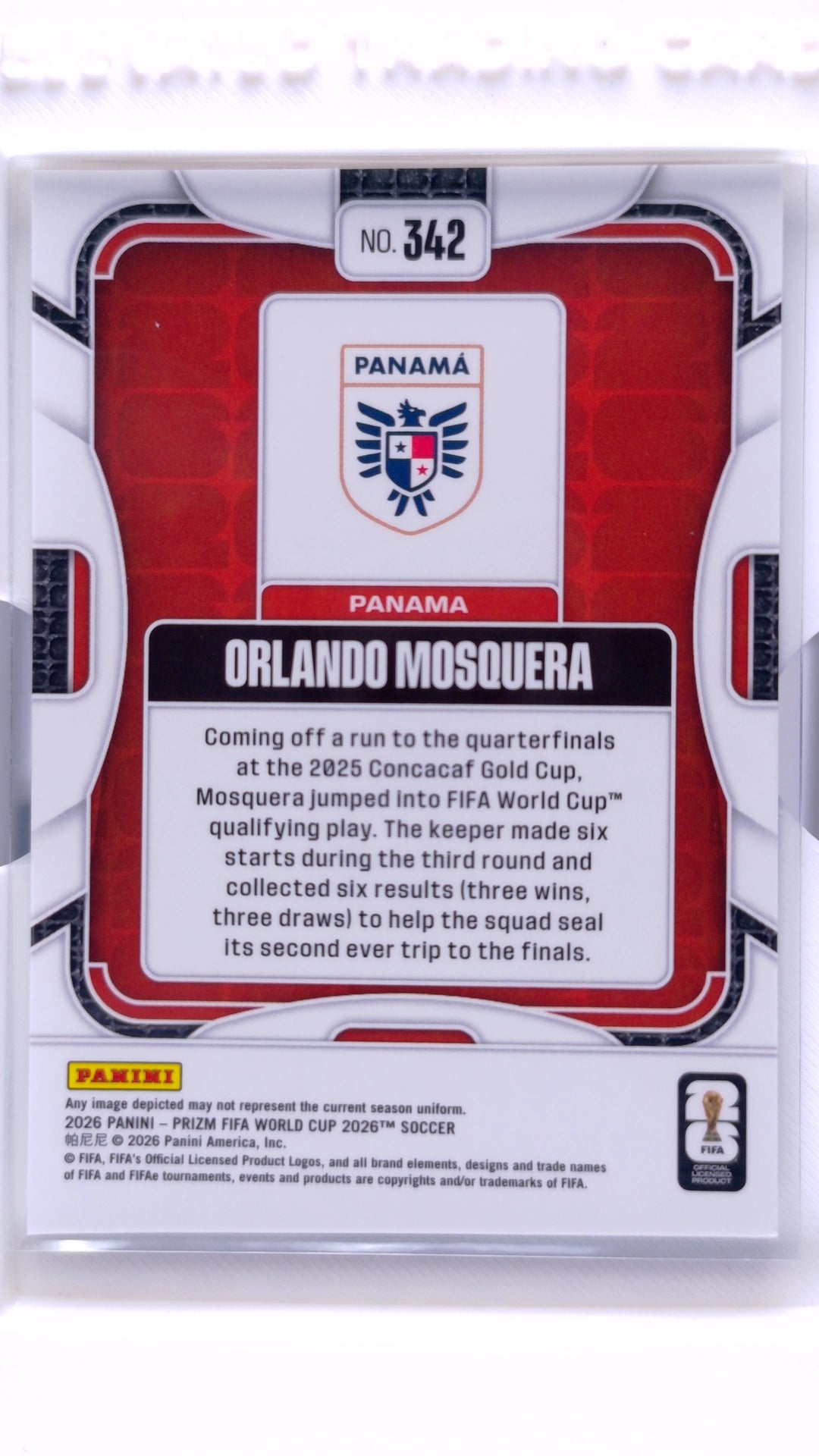 #342 Orlando Mosquera - back