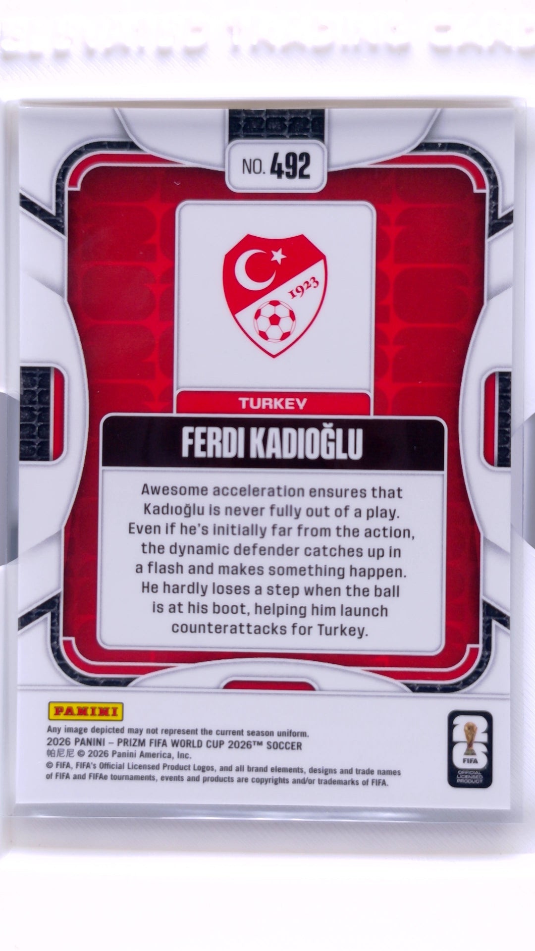 #492 Ferdi Kadioglu - back