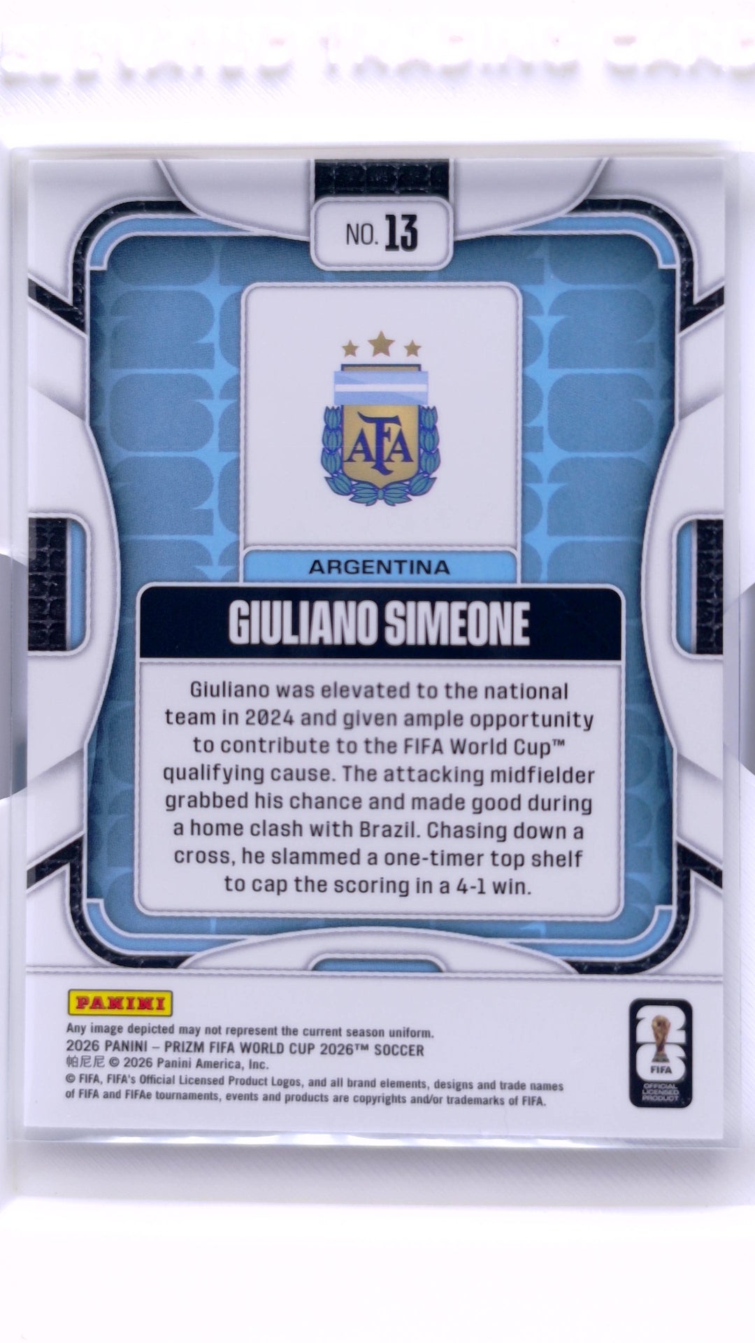 #13 Giuliano Simeone - back