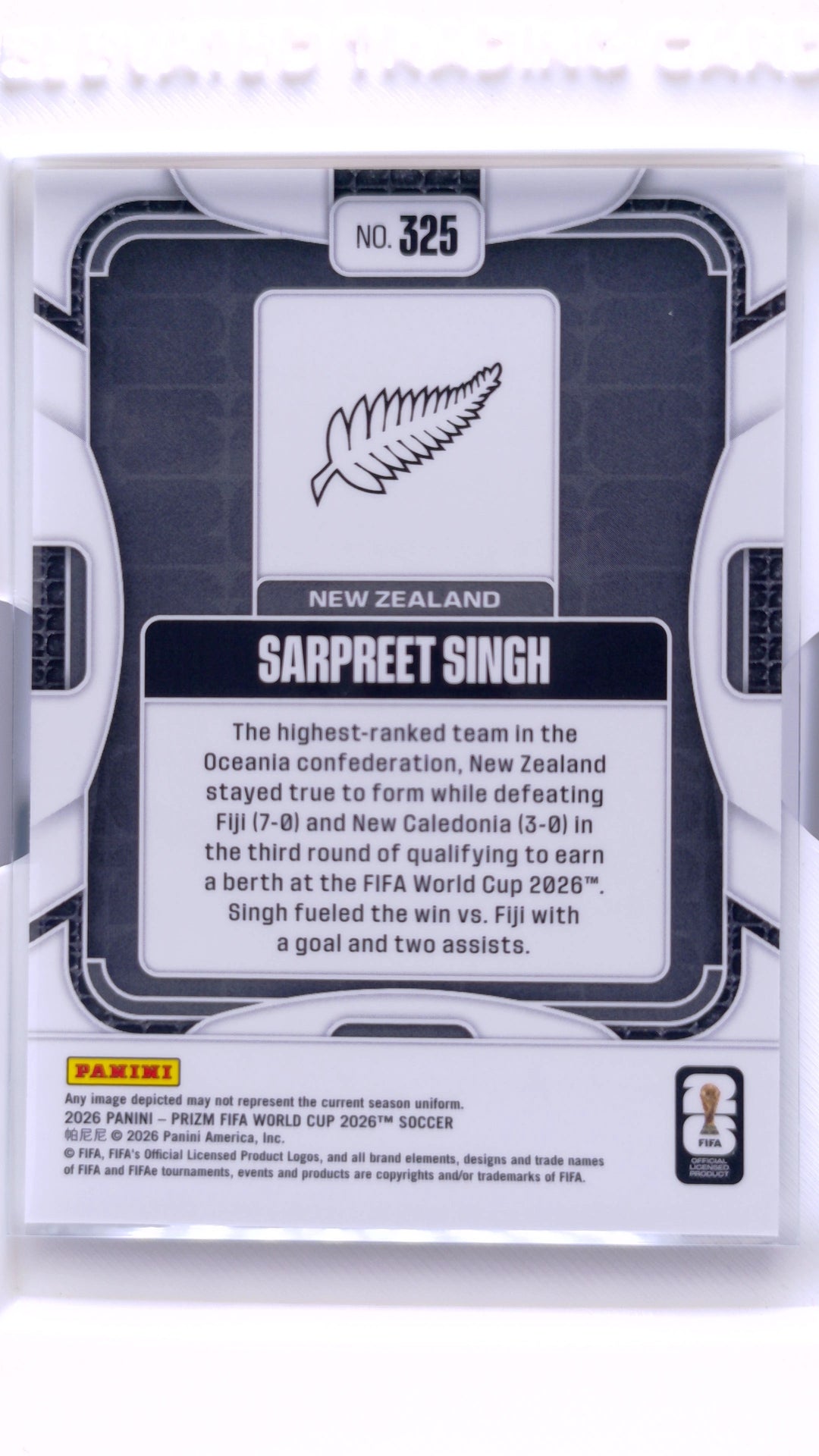 #325 Sarpreet Singh - back