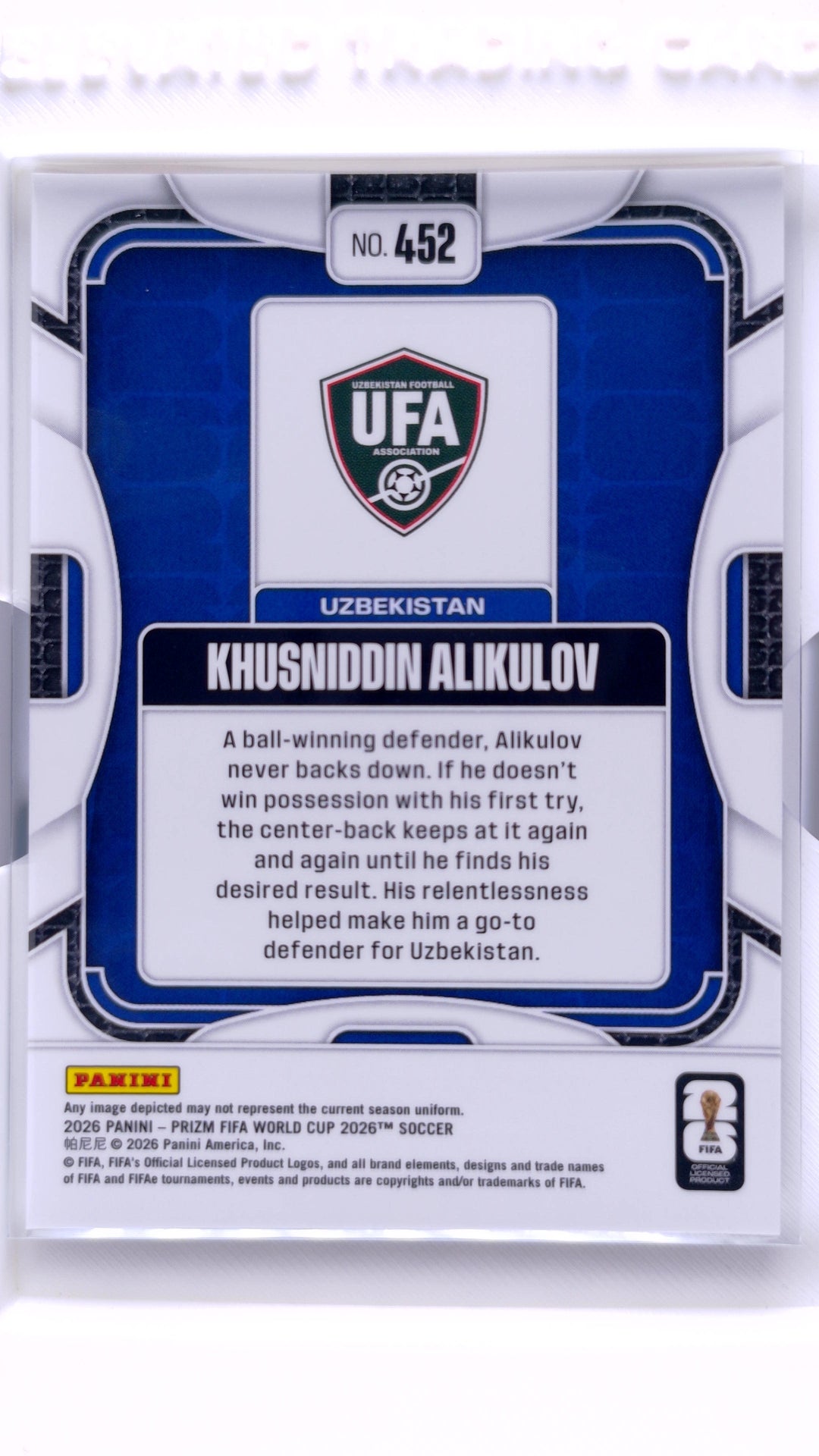 #452 Khusniddin Alikulov - back