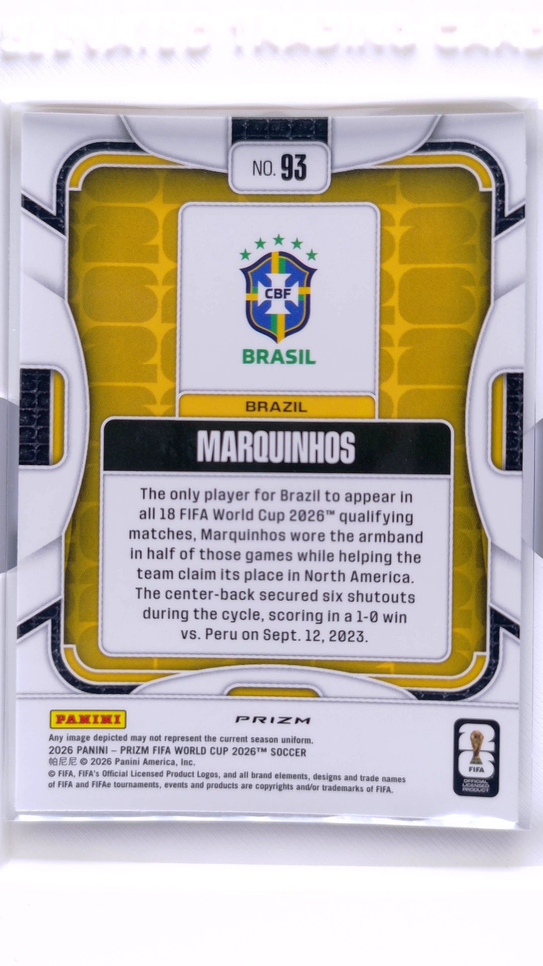 #93 Marquinhos Silver - back
