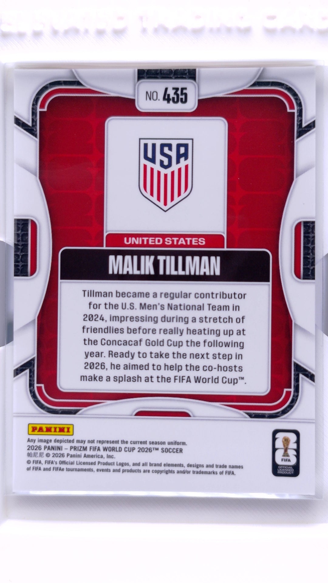 #435 Malik Tillman - back