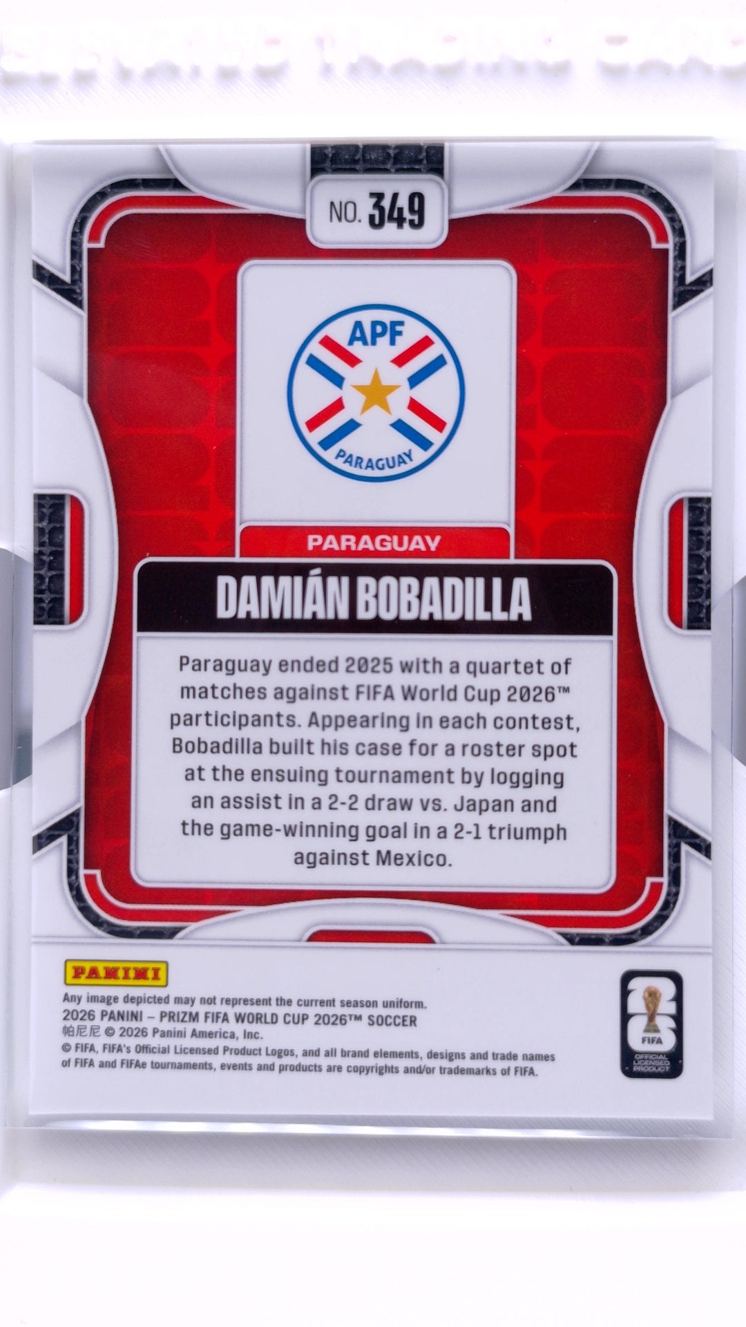 #349 Damian Bobadilla - back