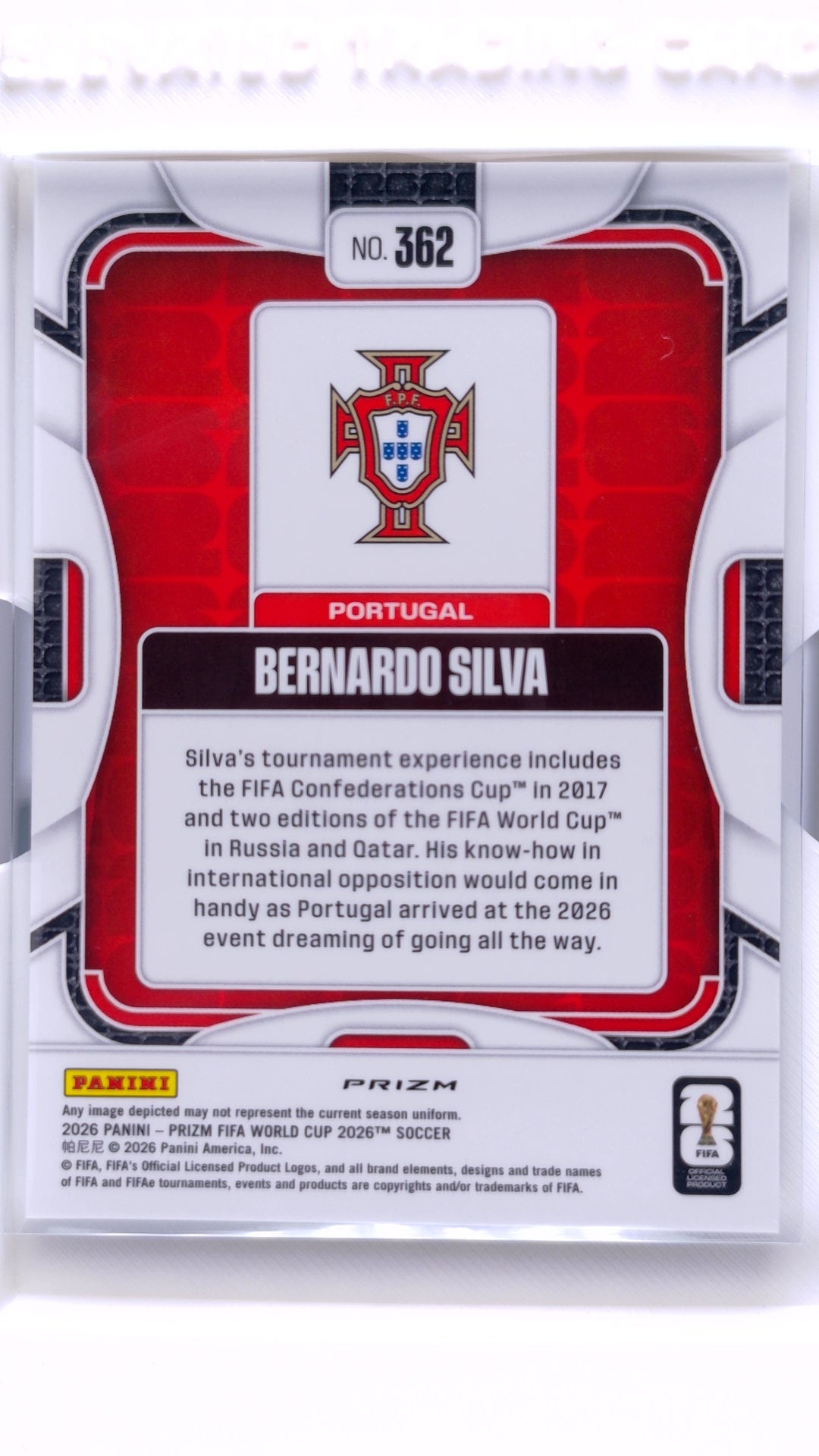 #362 Bernardo Silva Silver - back