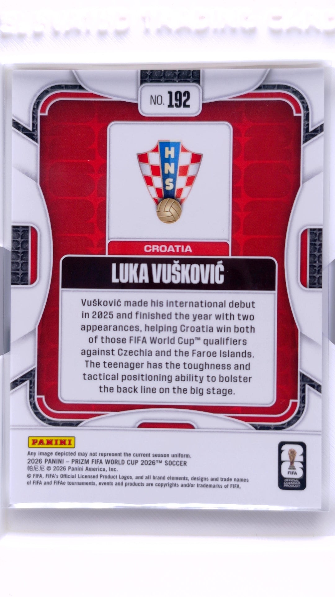 #192 Luka Vuskovic - back