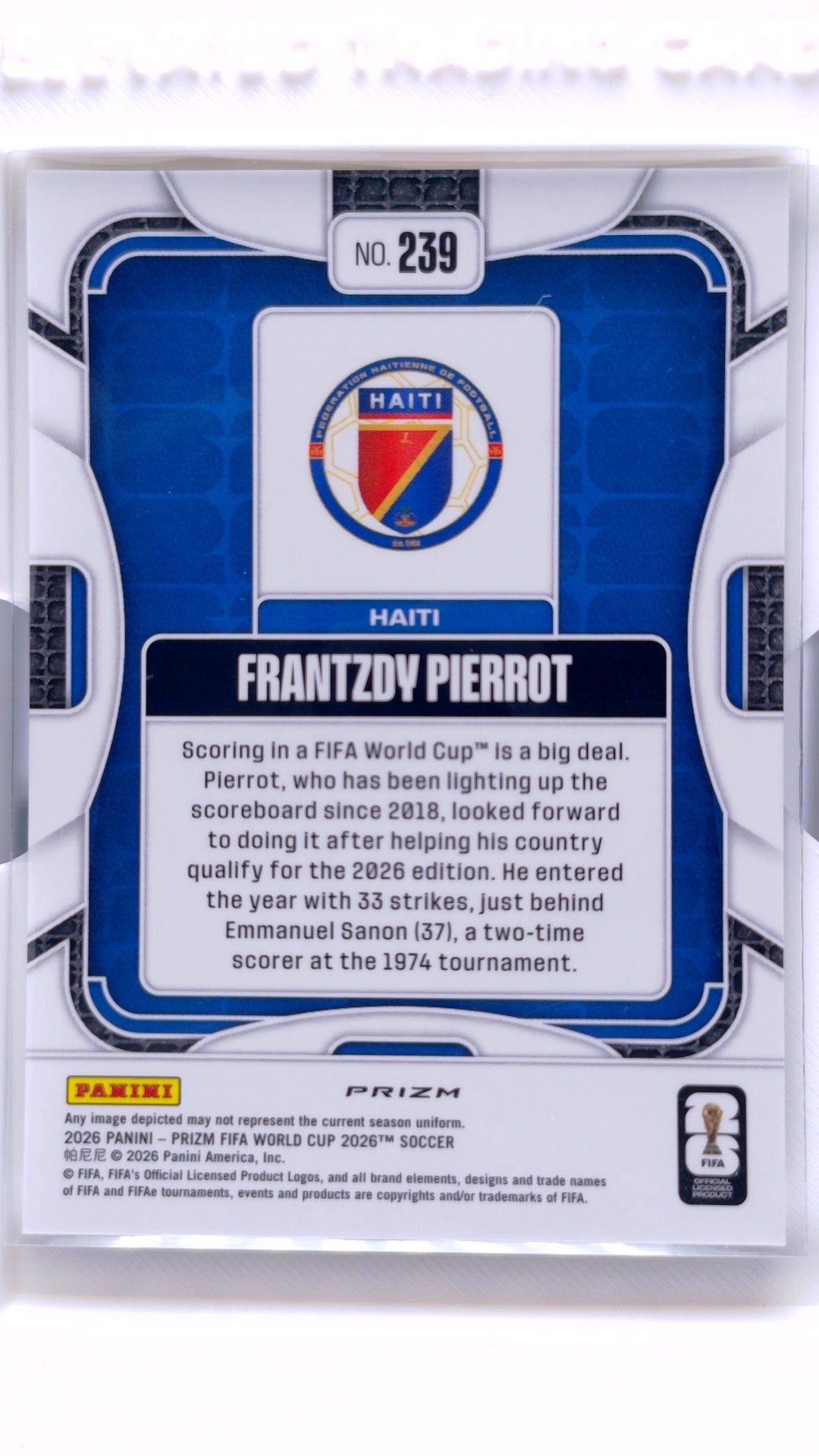 #239 Frantzdy Pierrot Pandora - back
