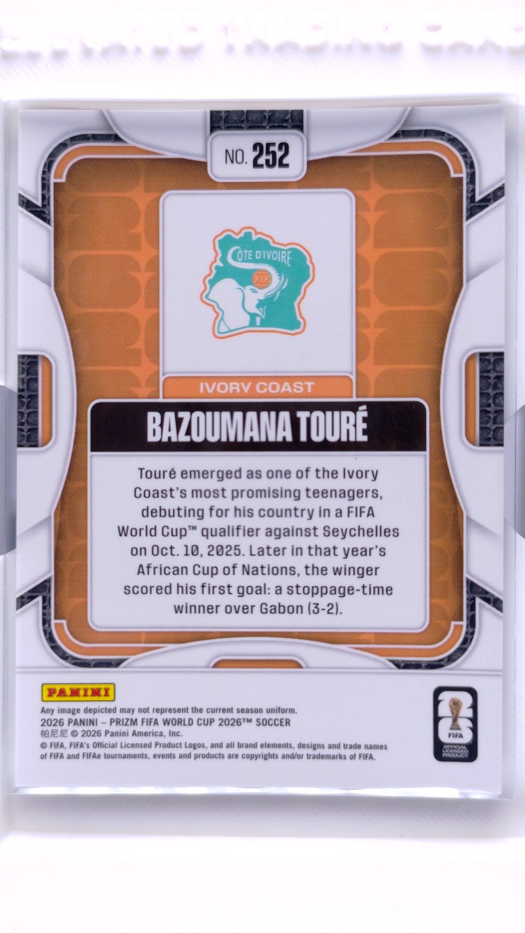 #252 Bazoumana Toure - back