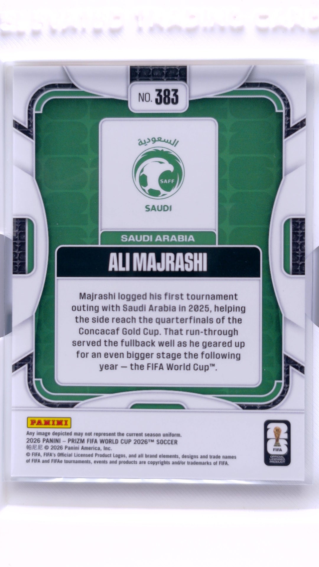 #383 Ali Majrashi - back