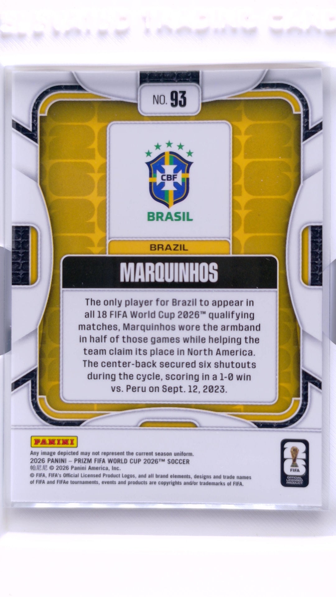 #93 Marquinhos - back