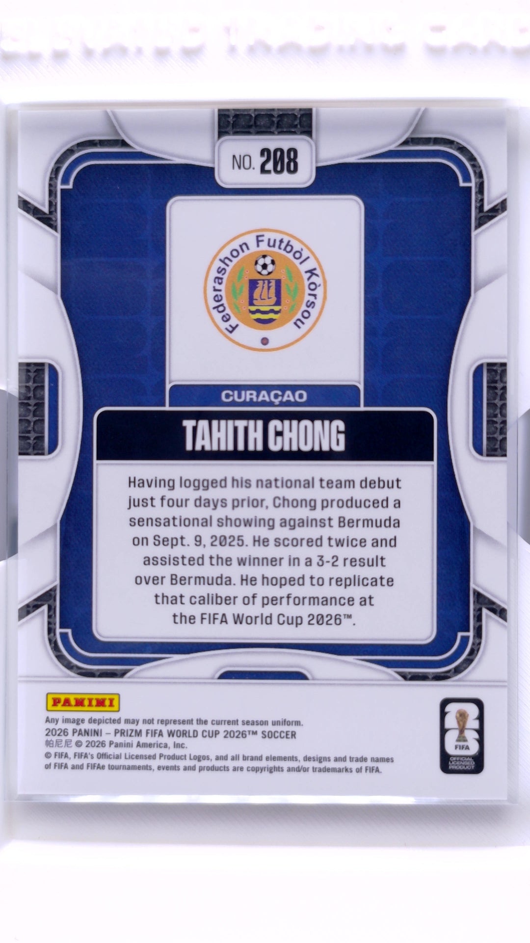 #208 Tahith Chong - back