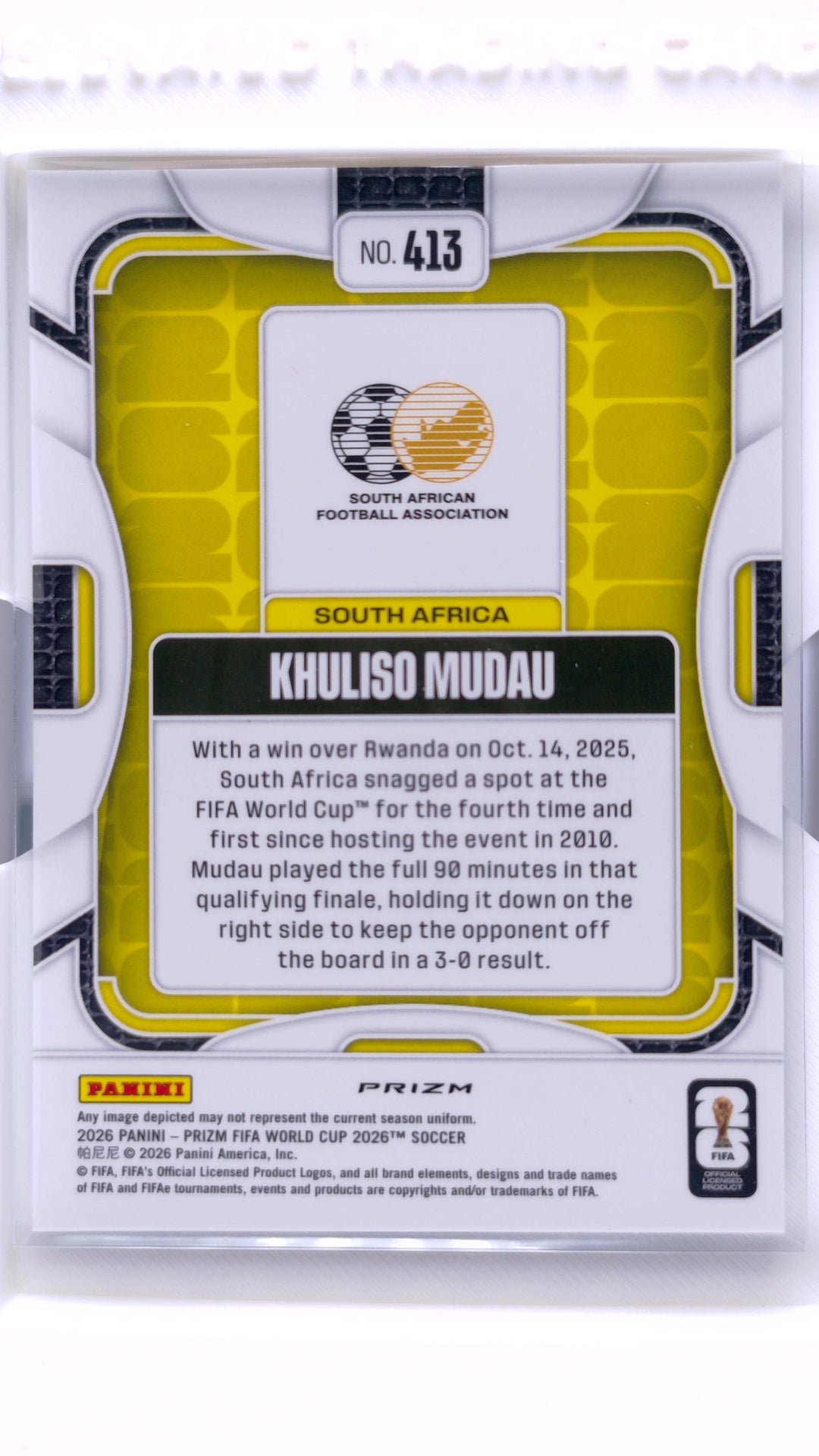#413 Khuliso Mudau Silver - back