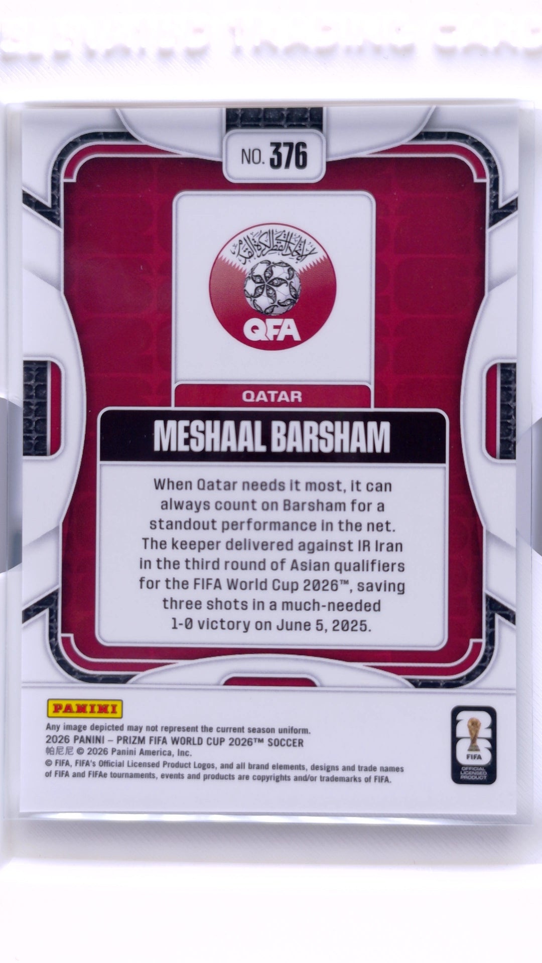 #376 Meshaal Barsham - back