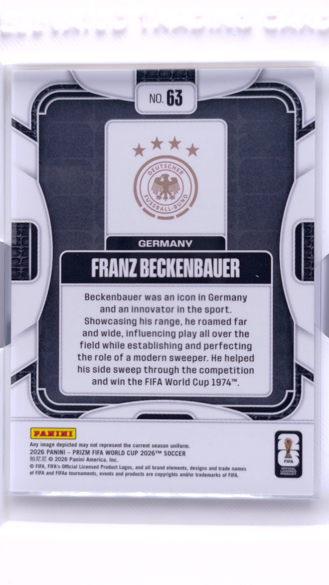 #63 Franz Beckenbauer - back