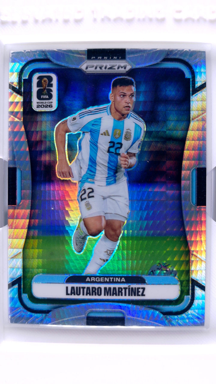 2026 Panini Prizm FIFA World Cup Soccer Lautaro Martinez #9 Hyper — Front