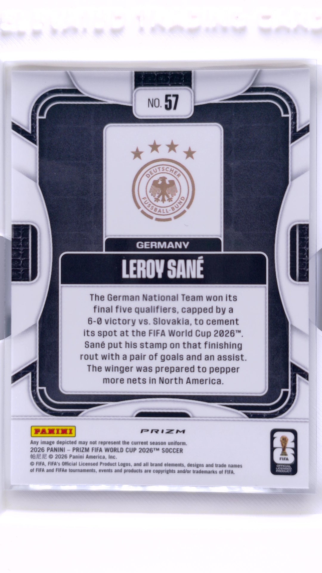 #57 Leroy Sane Silver - back
