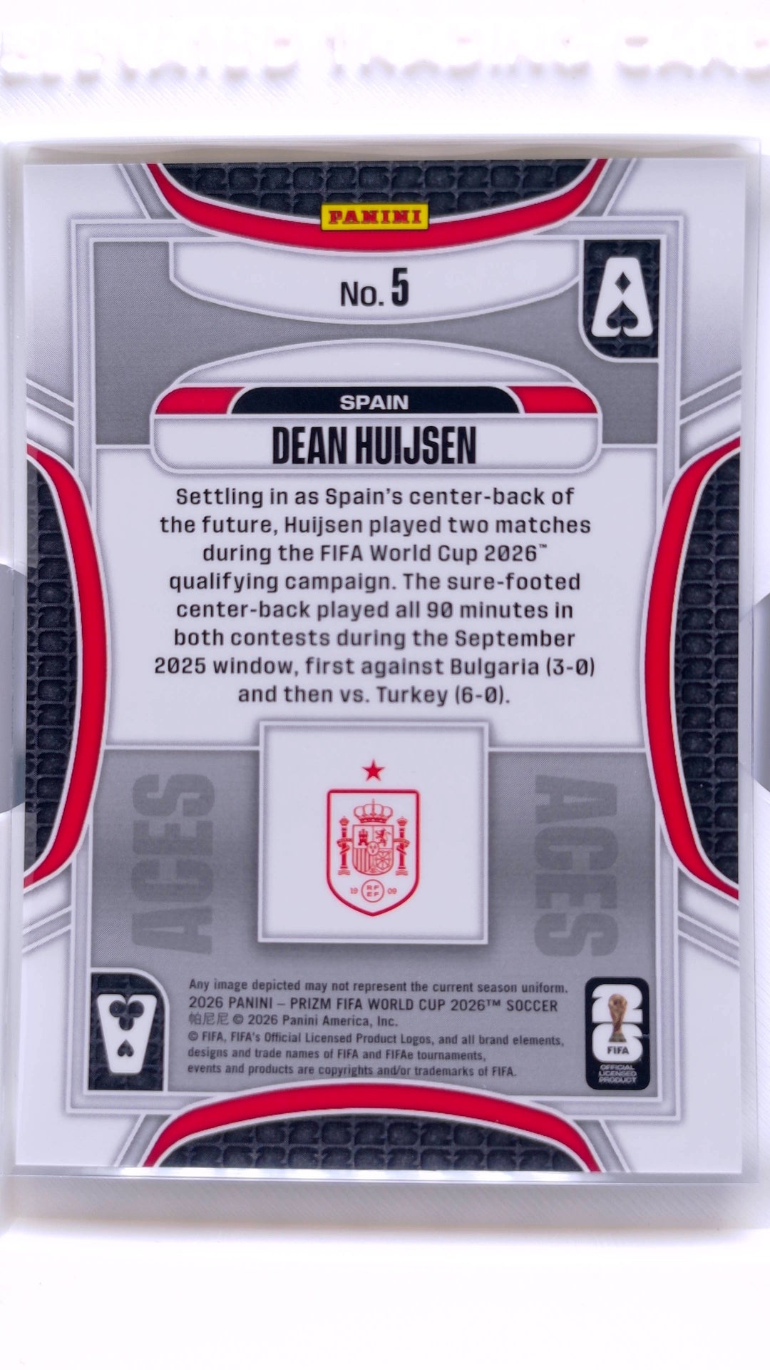 #5 Dean Huijsen Aces - back