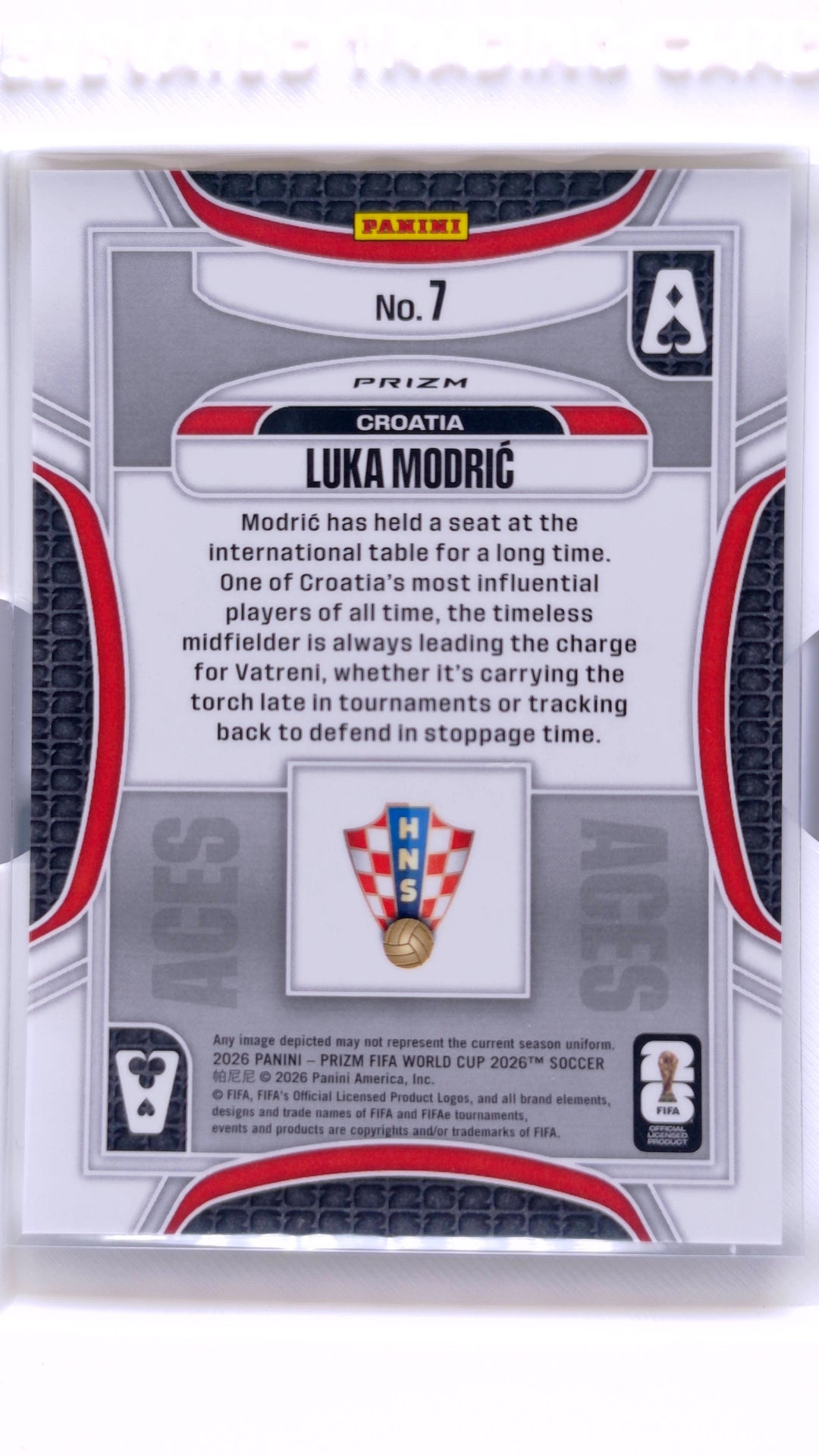 #7 Luka Modric Aces Silver - back