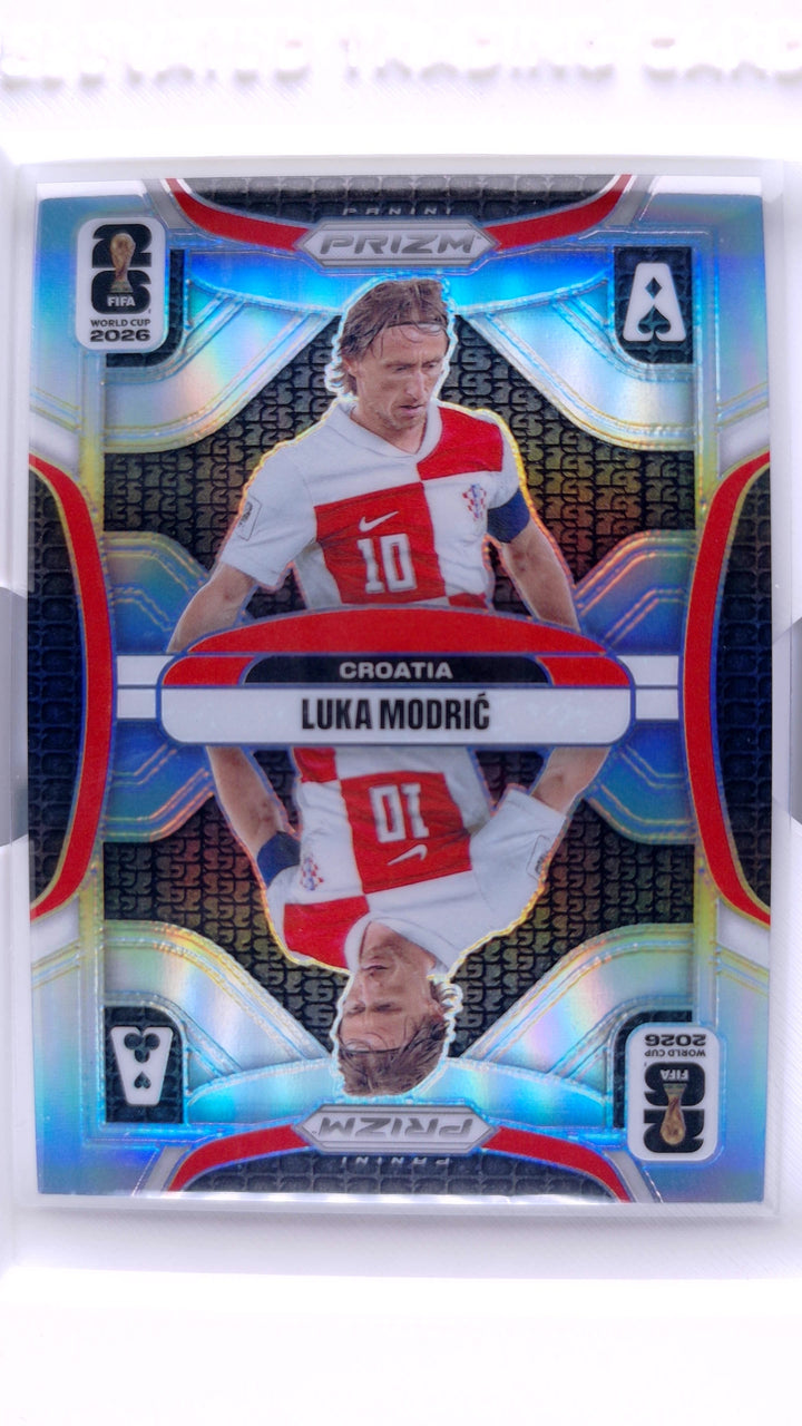 2026 Panini Prizm FIFA World Cup Soccer Luka Modric #7 Aces Silver — Front