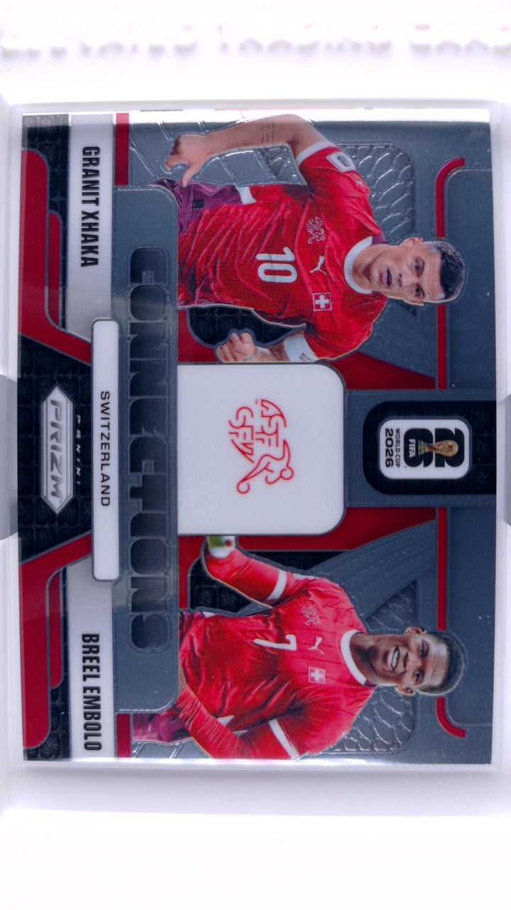 2026 Panini Prizm FIFA World Cup Soccer Breel Embolo/Granit Xhaka #18 Connections — Front