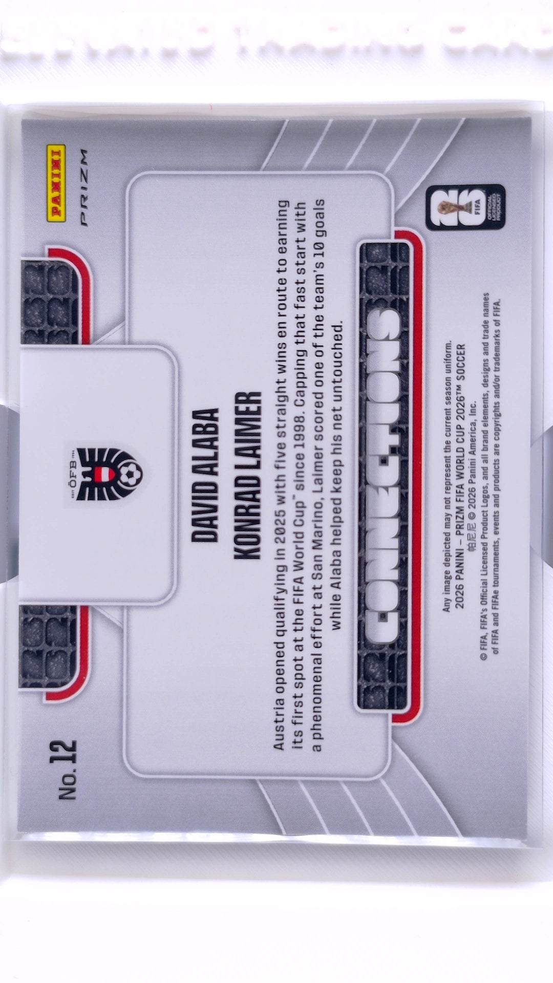 #12 David Alaba/Konrad Laimer Connections Silver - back
