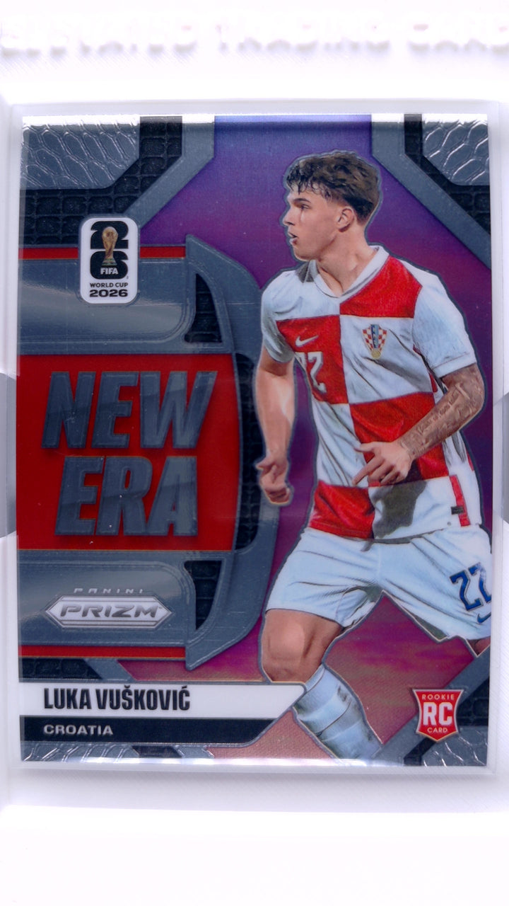 2026 Panini Prizm FIFA World Cup Soccer Luka Vuskovic #9 New Era — Front